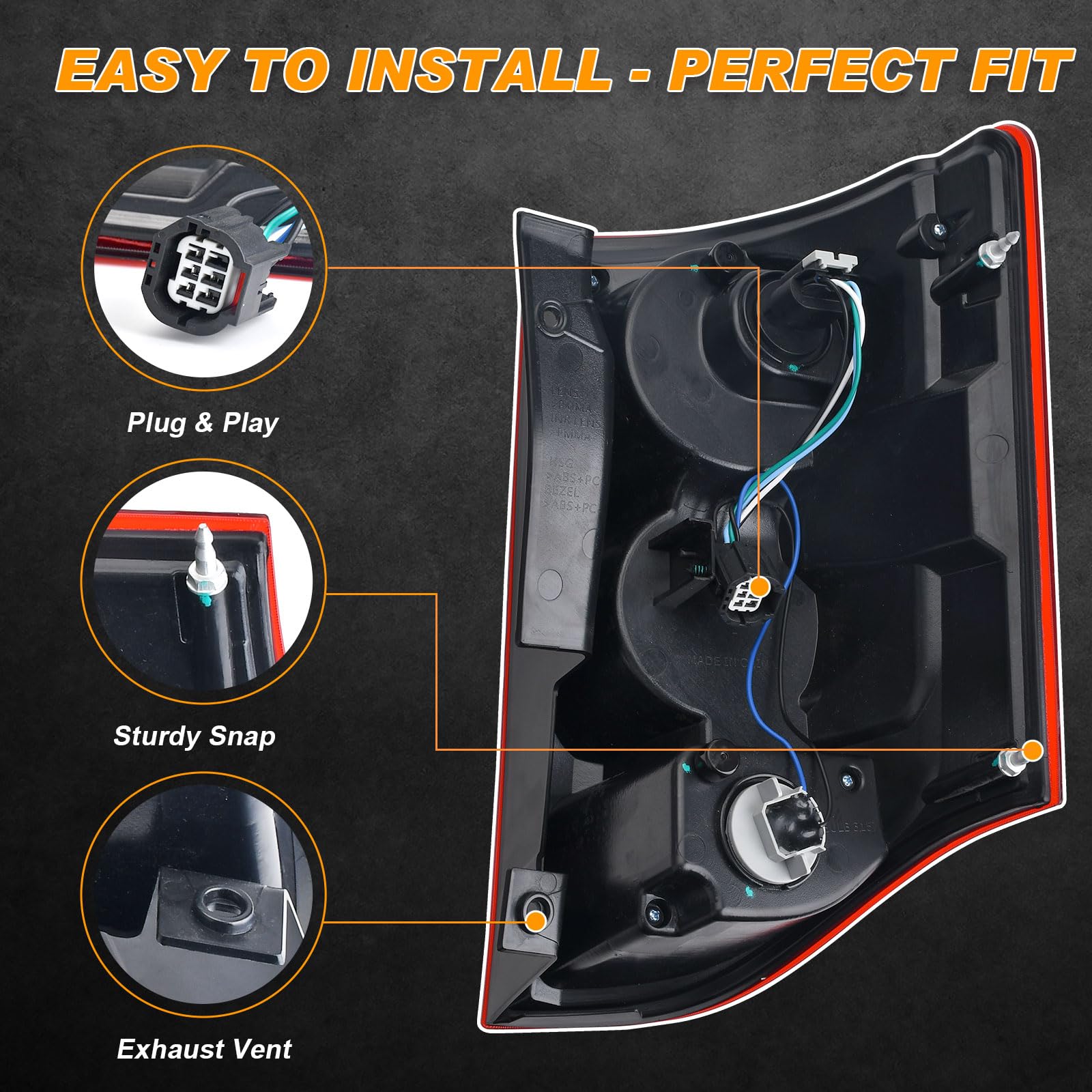 Nakuuly Tail Light Compatible With 2011-2020 Dodge Grand Caravan Right Passenger Side LED Taillight Rear Lamp Brake Signal Assem