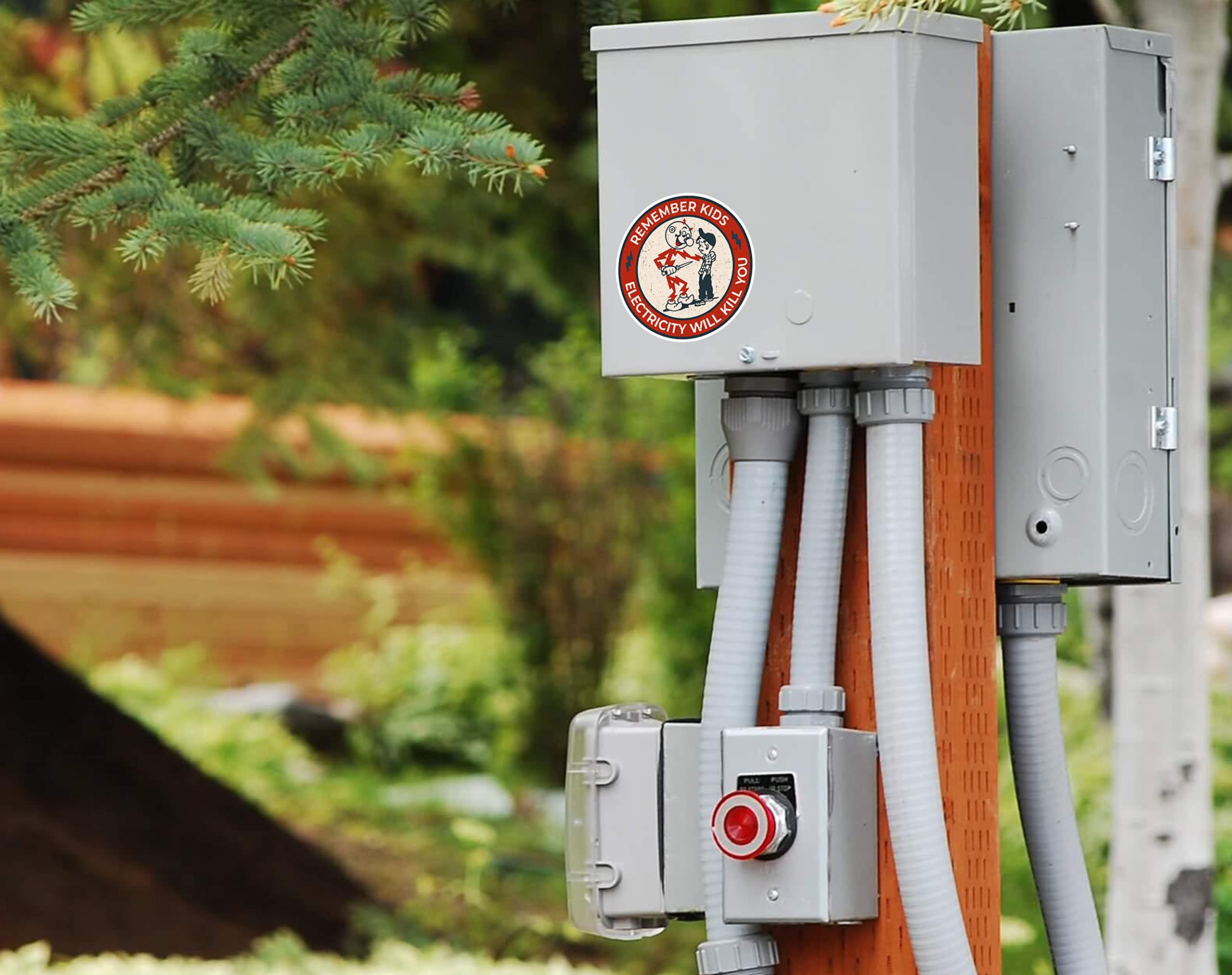 Imperial Vibes - Remember Kids Electricity Will Kill You Sticker - Vinyl Decal For Window - Removable Waterproof Sticker For Van