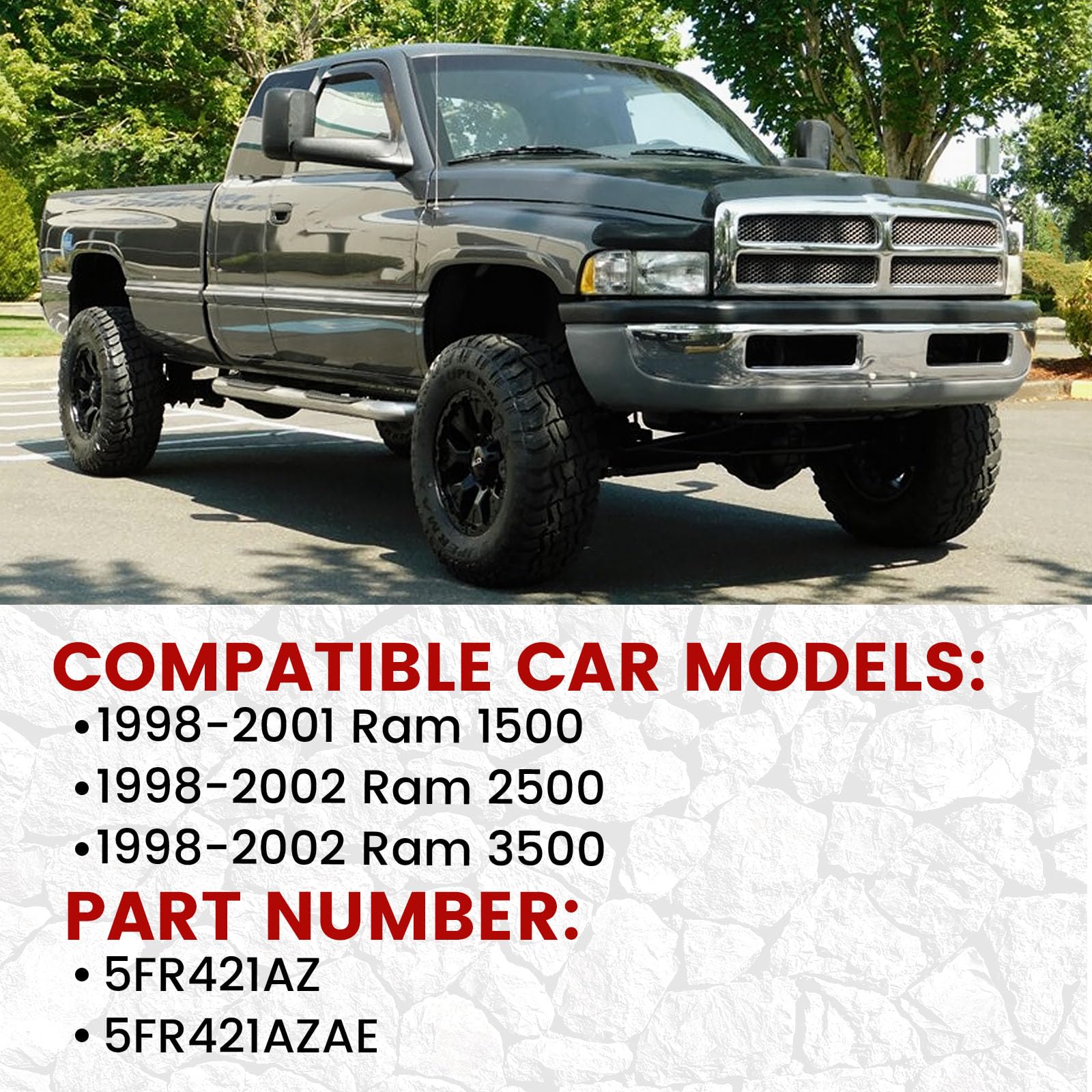 Plastic Dash Cup Holder Instrument Panel Replacement for Dodge Ram 1500 1998-2001 2500 3500 1998-2002 5FR421AZAE, 5FR421AZ