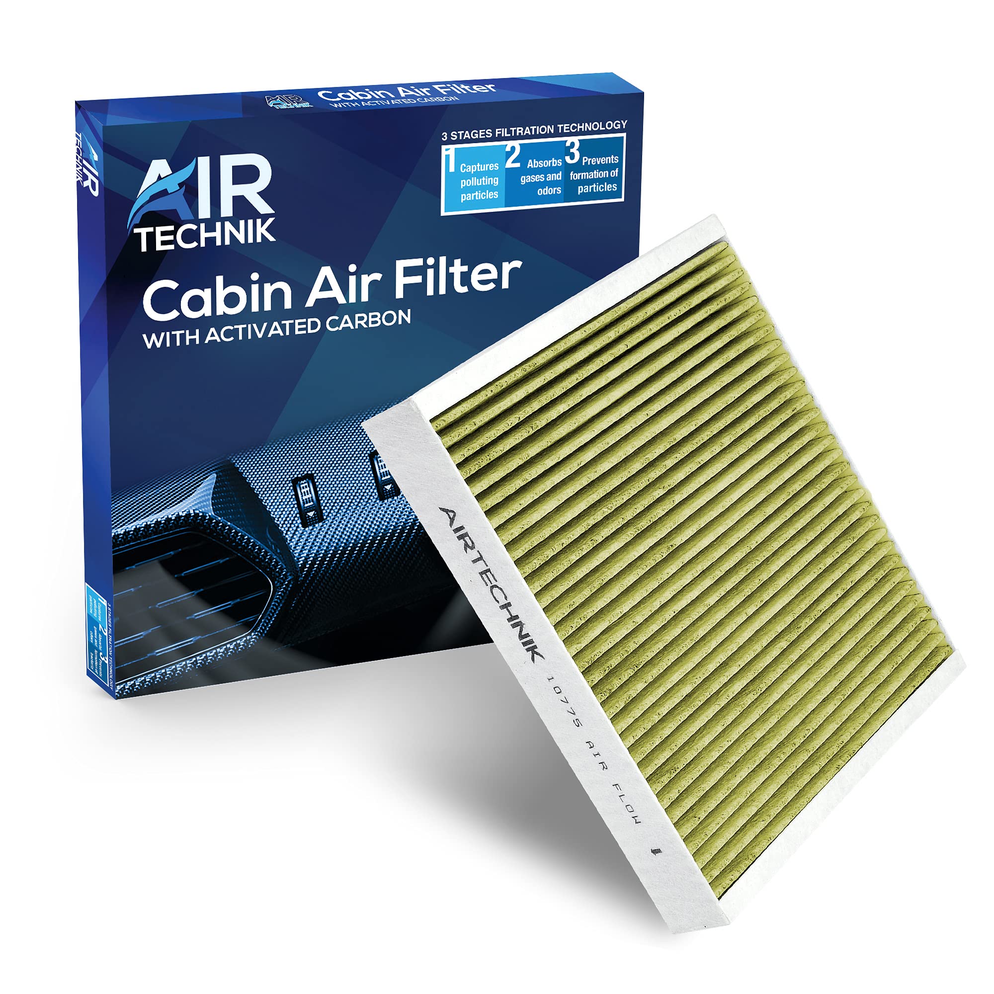 AirTechnik CF10775 PM2.5 Cabin Air Filter w/Activated Carbon | Fits Select 2010-2022 Buick, Cadillac, Chevy and Saab Models - 13