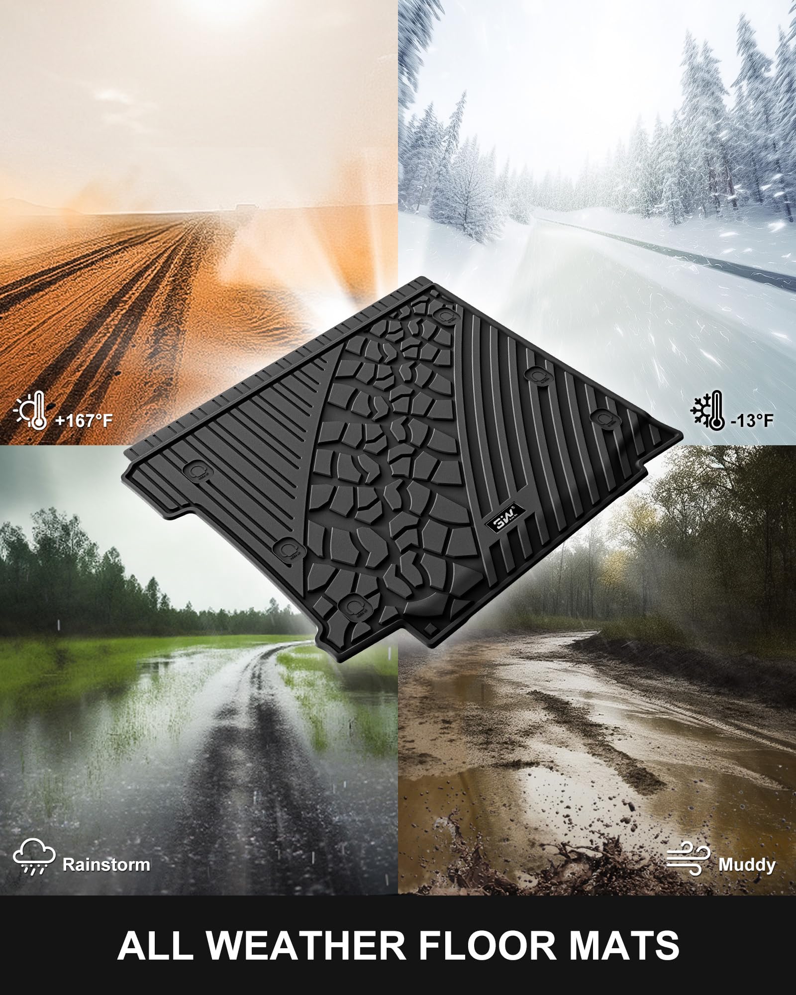 3W Cargo Mat Fit For Jeep Wrangler Jl With Subwoofer 2018-2024 2025 All Weather Custom Fit Trunk Liner For Jl Unlimited 4-Door S