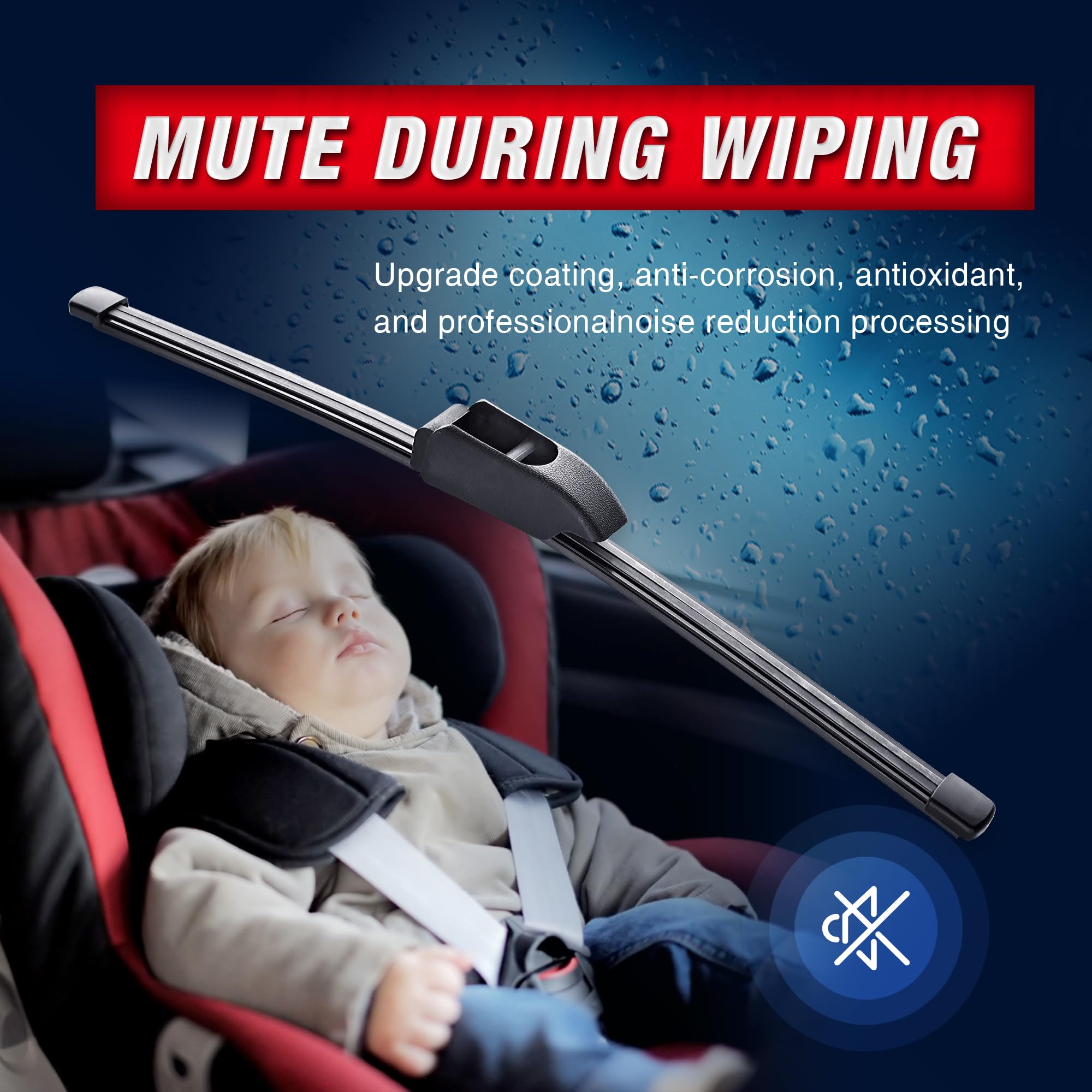 12'' Rear Windshield Wiper Blade Replacement For Kia Niro 2020 2019 2018 2017 /Jaguar F-Pace 2020 2019 2018 2017 Back Windshield