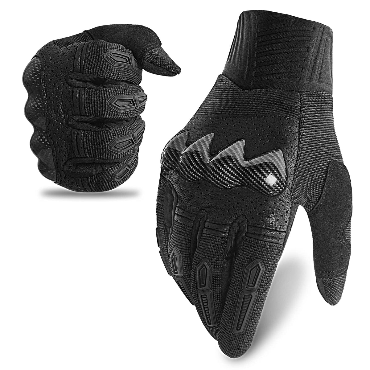 RIGWARL ?2023 Upgrade? Riding Gloves Motorcycle Mens Knuckles Protection, Motorcycle Gloves for Men and Women with Truly Carbon 