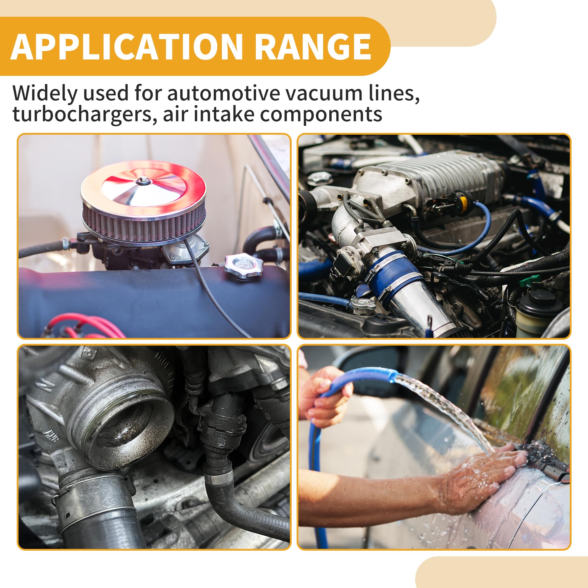 Partuto 1pc 130PSI Max Pressure Silicone Vacuum Tubing Hose for Chevrolet for Buick for Lincoln Engine Automotive Vacuum Line Si