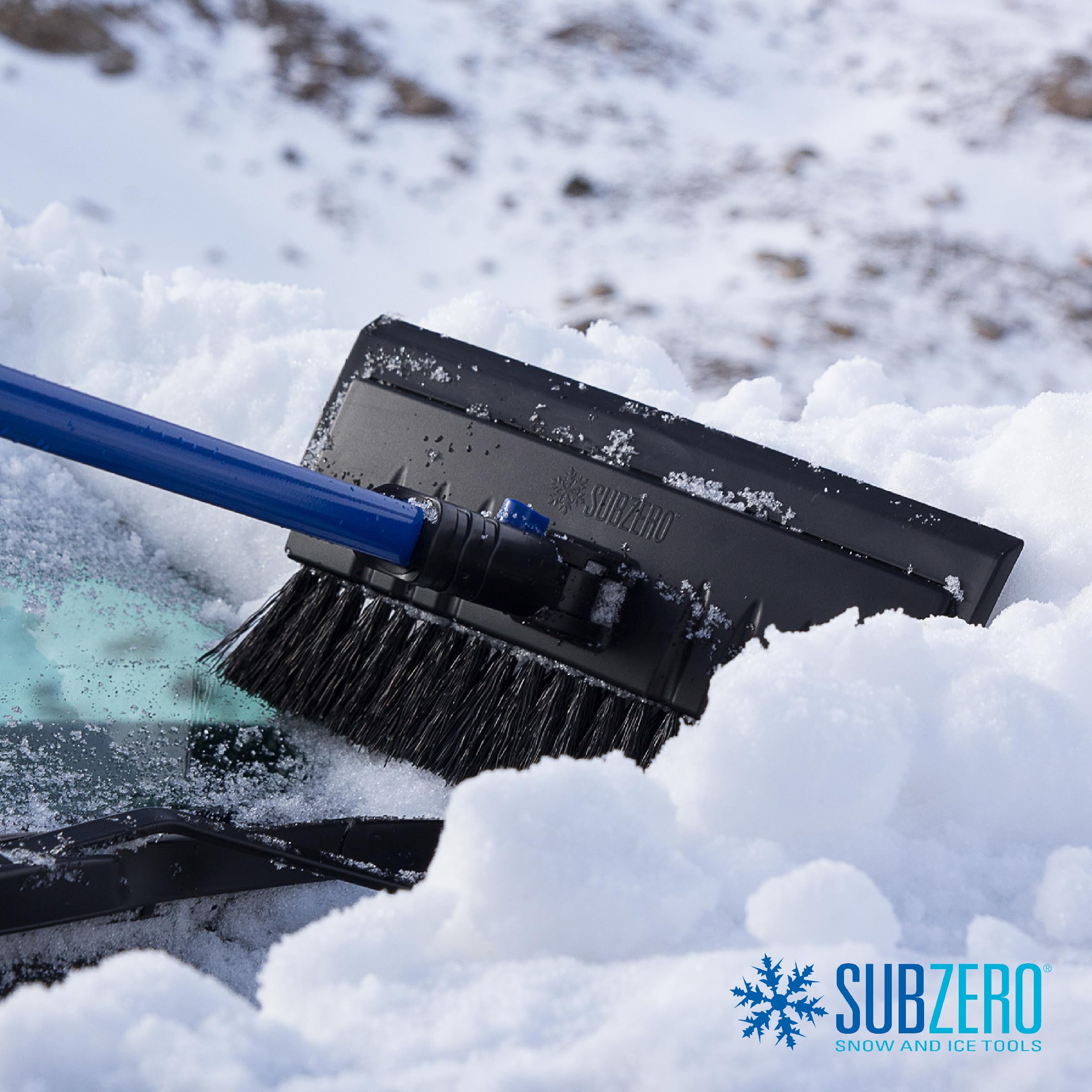 Subzero 14015 54'' Avalanche Snowbroom For Truck, Car With Pivoting Brush Head And Squeegee