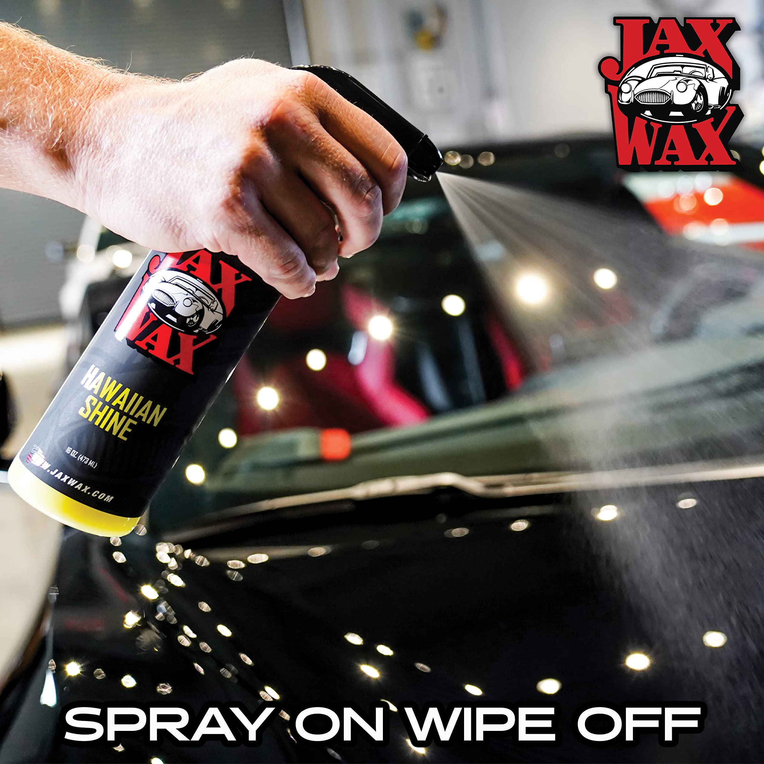 Jax Wax Hawaiian Shine Carnauba Car Wax, Quick Detail Spray For A Deep Gloss Finish On Car, Boat, Truck, Motorcycle And More, 1 Gallon