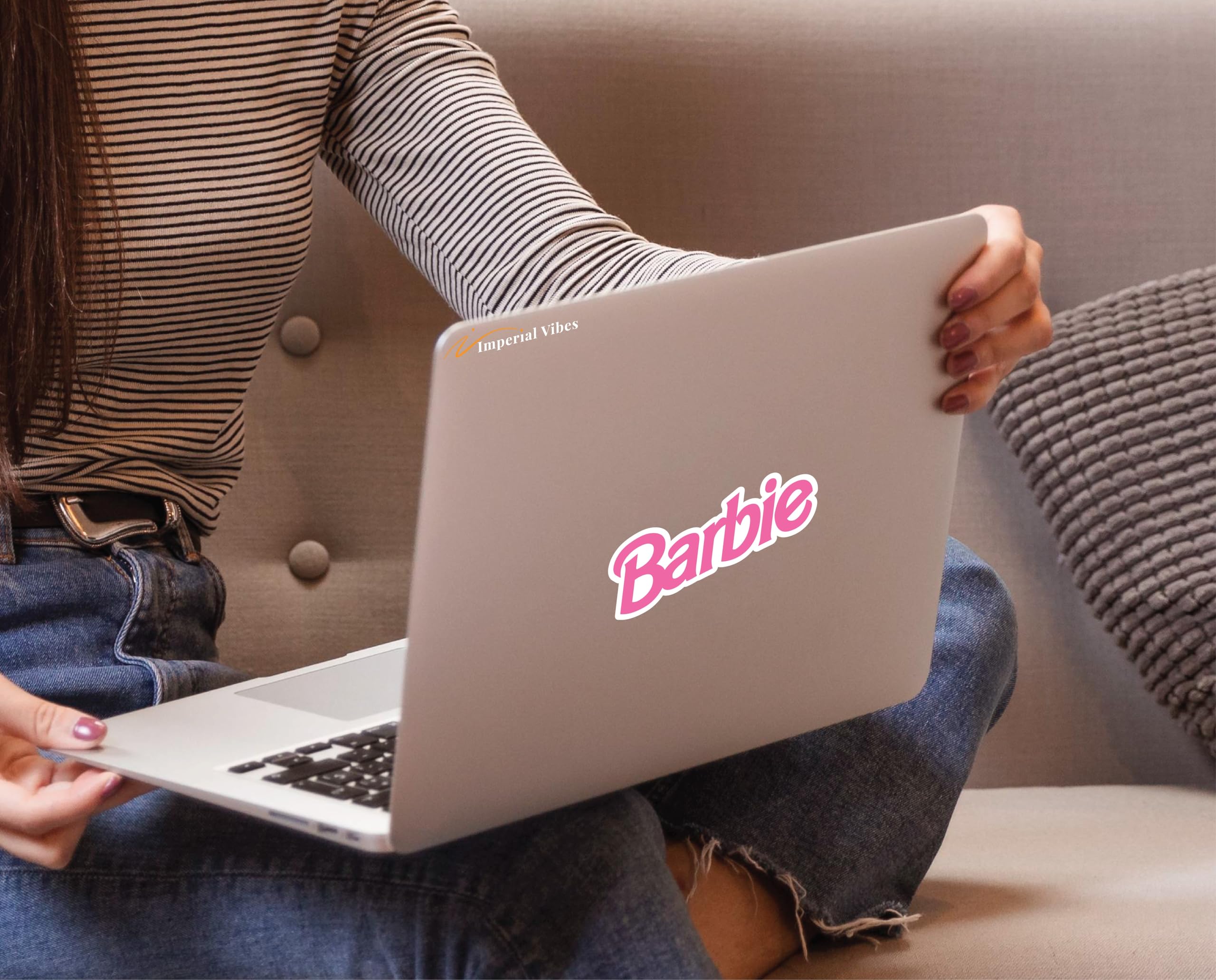 Imperial Vibes - Doll Sticker - Vinyl Pink Doll Sticker For Car, Truck, & Van - Indoor And Outdoor Use For Laptop - Waterproof D