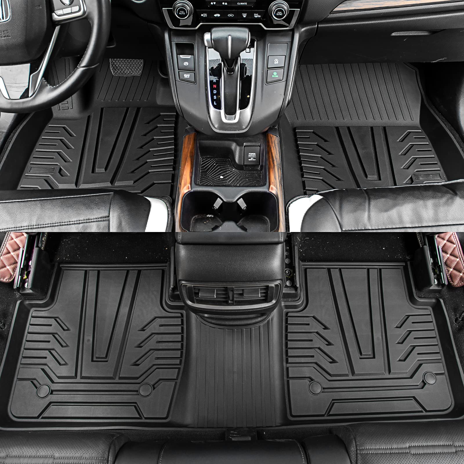 Rongtaod Floor Mats Compatible With 2017-2022 Honda Crv Cargo Mat Cargo Liner Trunk Mat Back Seat Cover Protector 2021 Cr-V Acce