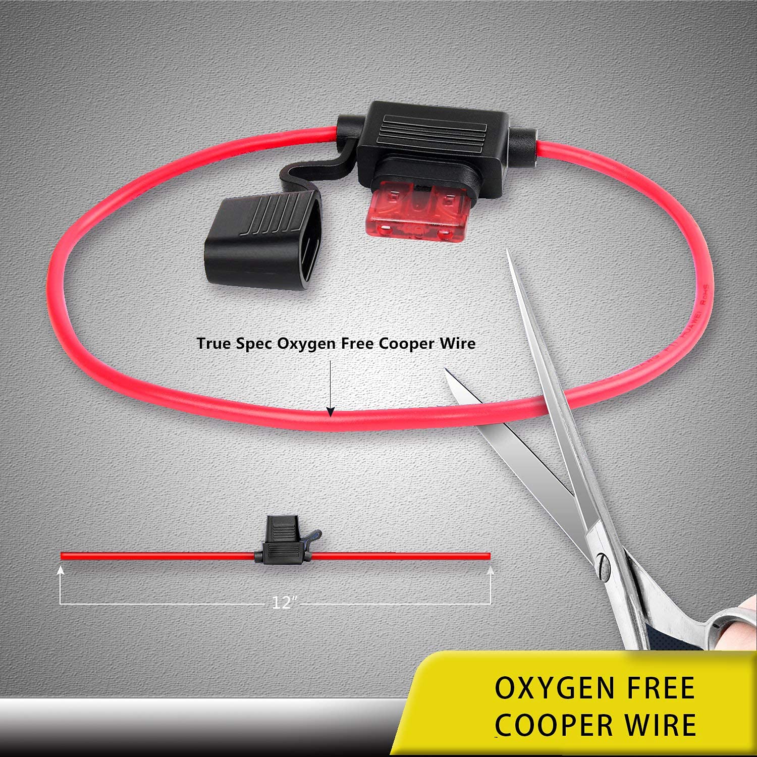 Recoil Fh12-10 10 Pack Atc/Ato Inline 12Awg Fuse Holder With 10Pcs 15A & 20A Fuses