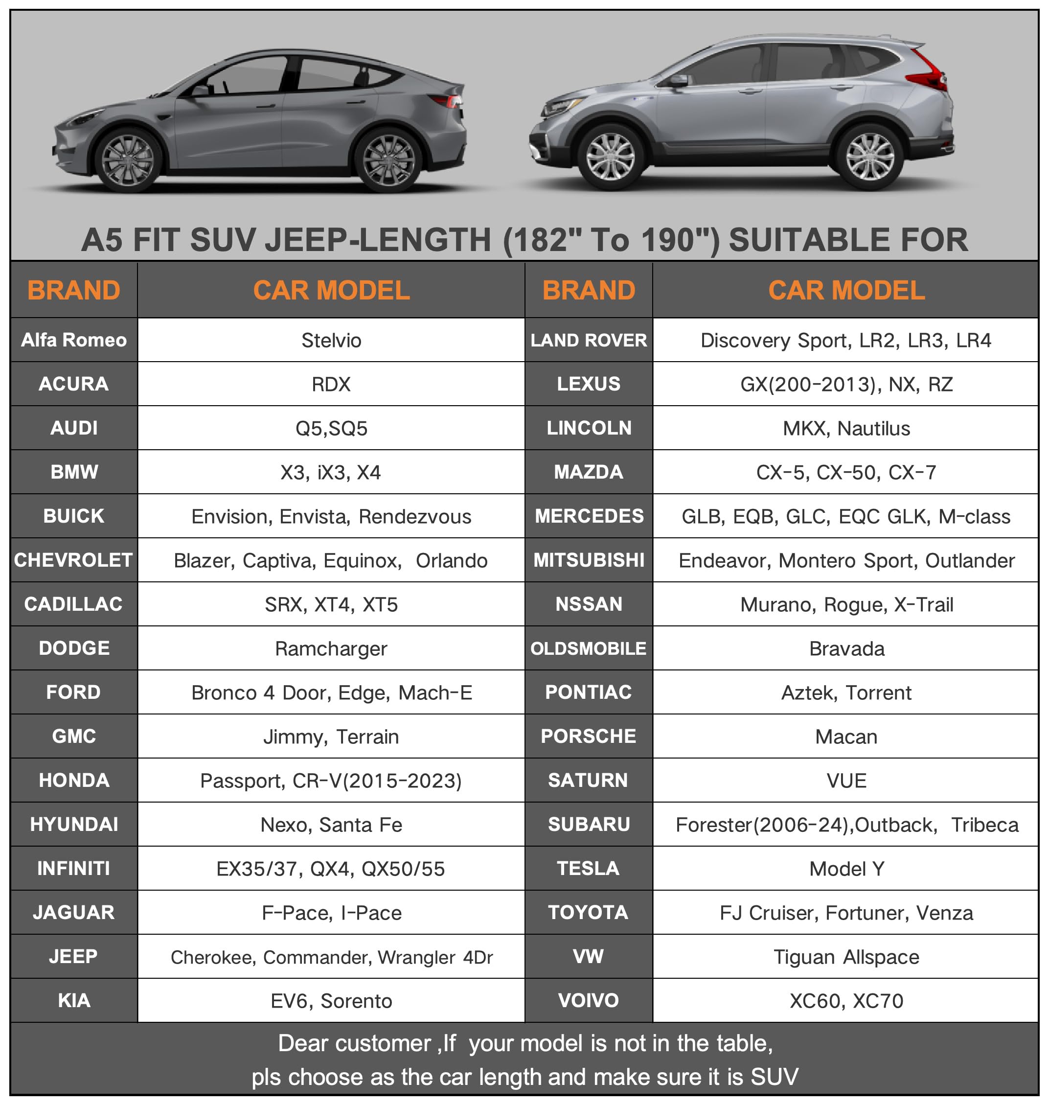 Kayme 7 Layers Heavy Duty Suv Car Cover Waterproof All Weather, Full Exterior Cover Outdoor Snow Sun Uv Protection With Zipper F