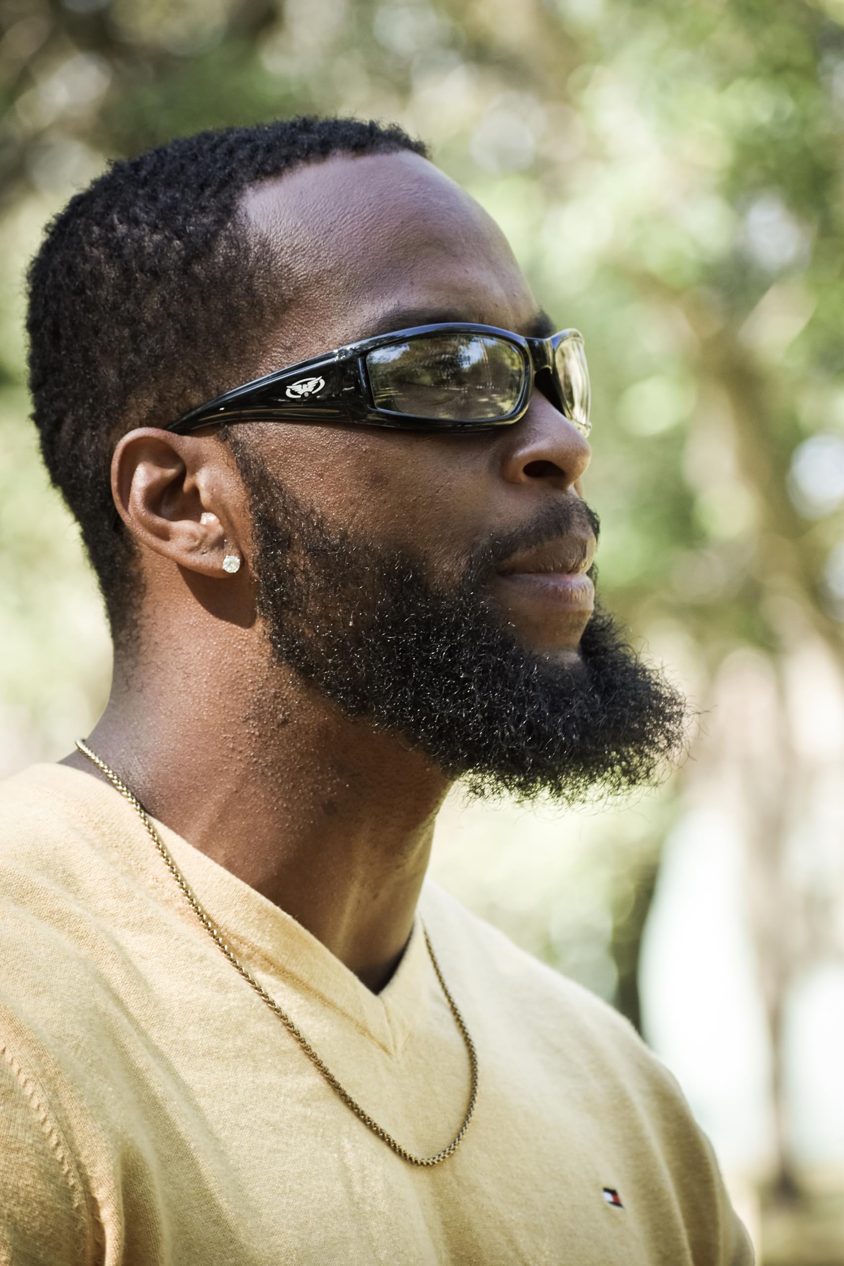 Global Vision Stray Cat Black Padded Motorcycle Riding Glasses (Black Frame/Clear Lens)