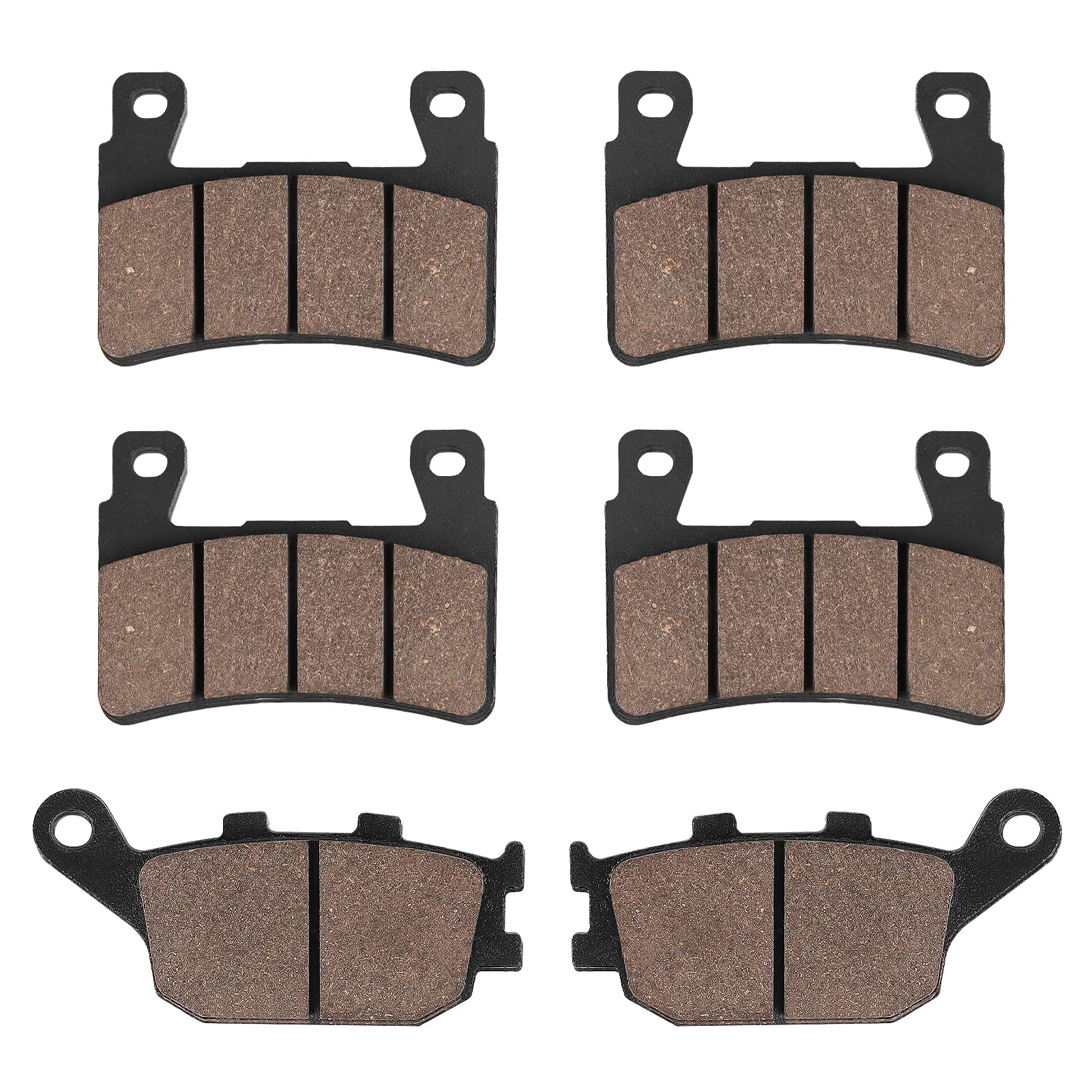 Sollon Front And Rear Brake Pads For Honda Cbr600 Rr 2003-2004 Cbr 600 F1 F2 F3 F4 F4I F5 F6 Sport 1999-2007 Cbr900Rr Fireblade 1998-2003 Cbr954 Rr 2002-2003 Cbr929 Rr 2000-2001
