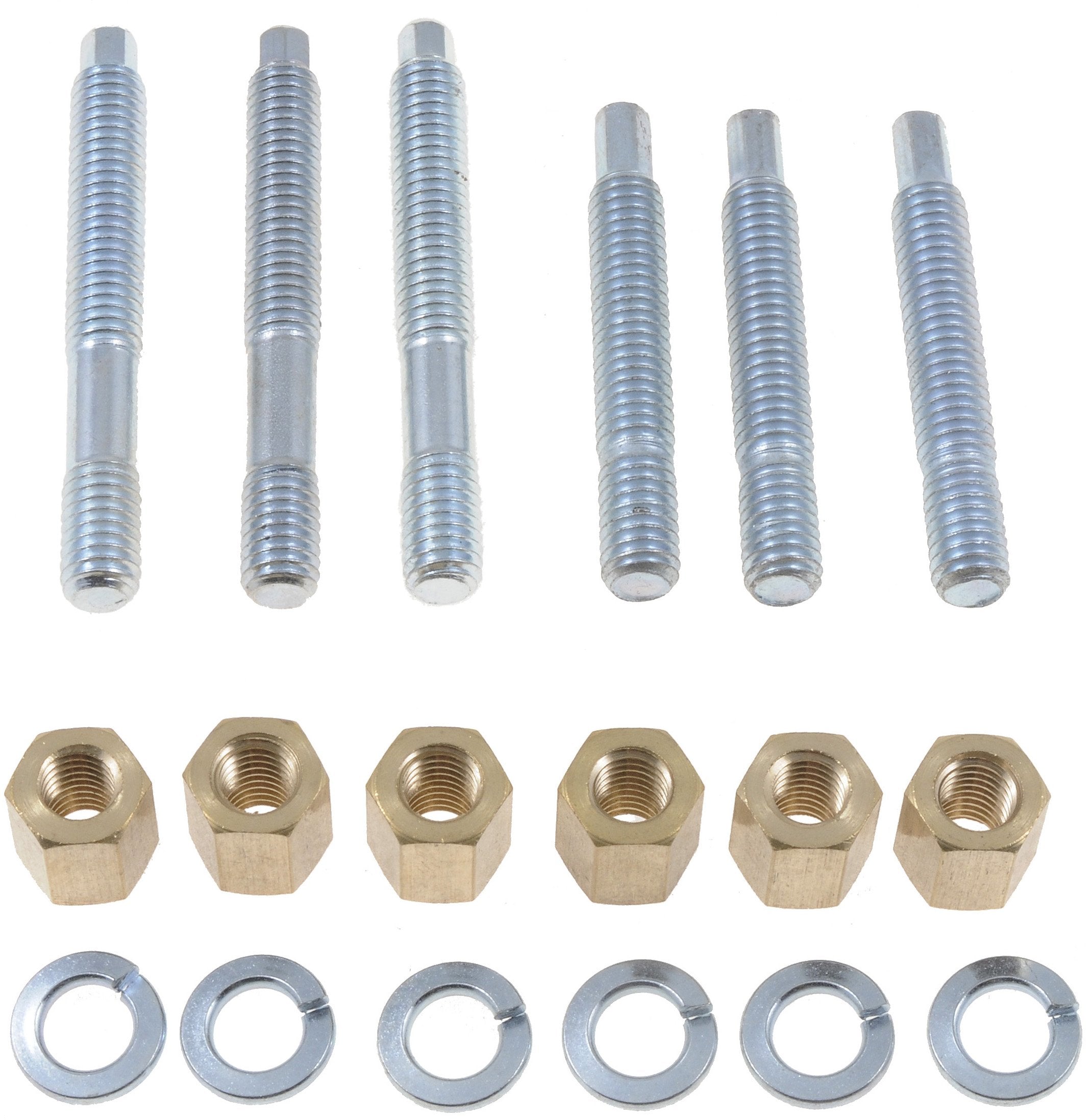 Dorman 03147 Front Exhaust Stud Kit 3/8-16 X 2-1/2 In. And 3/8-16 X 3-1/4 In. Compatible With Select Models