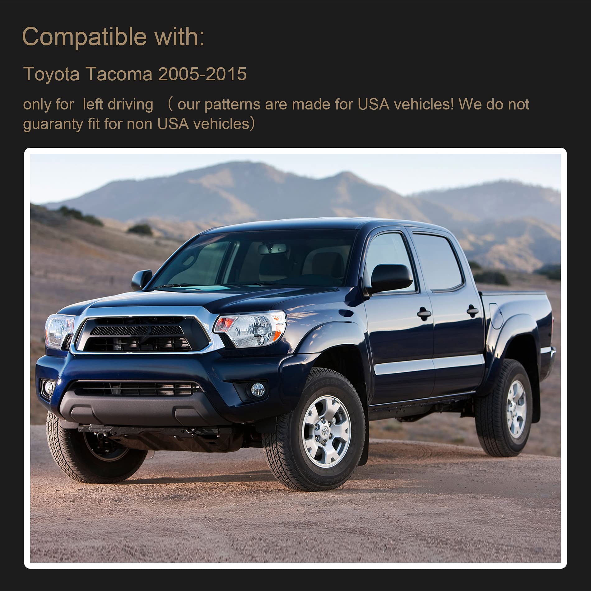 Speedwow Dashboard Dash Board Cover Mat Carpet Compatible With Toyota Tacoma 2005-2015