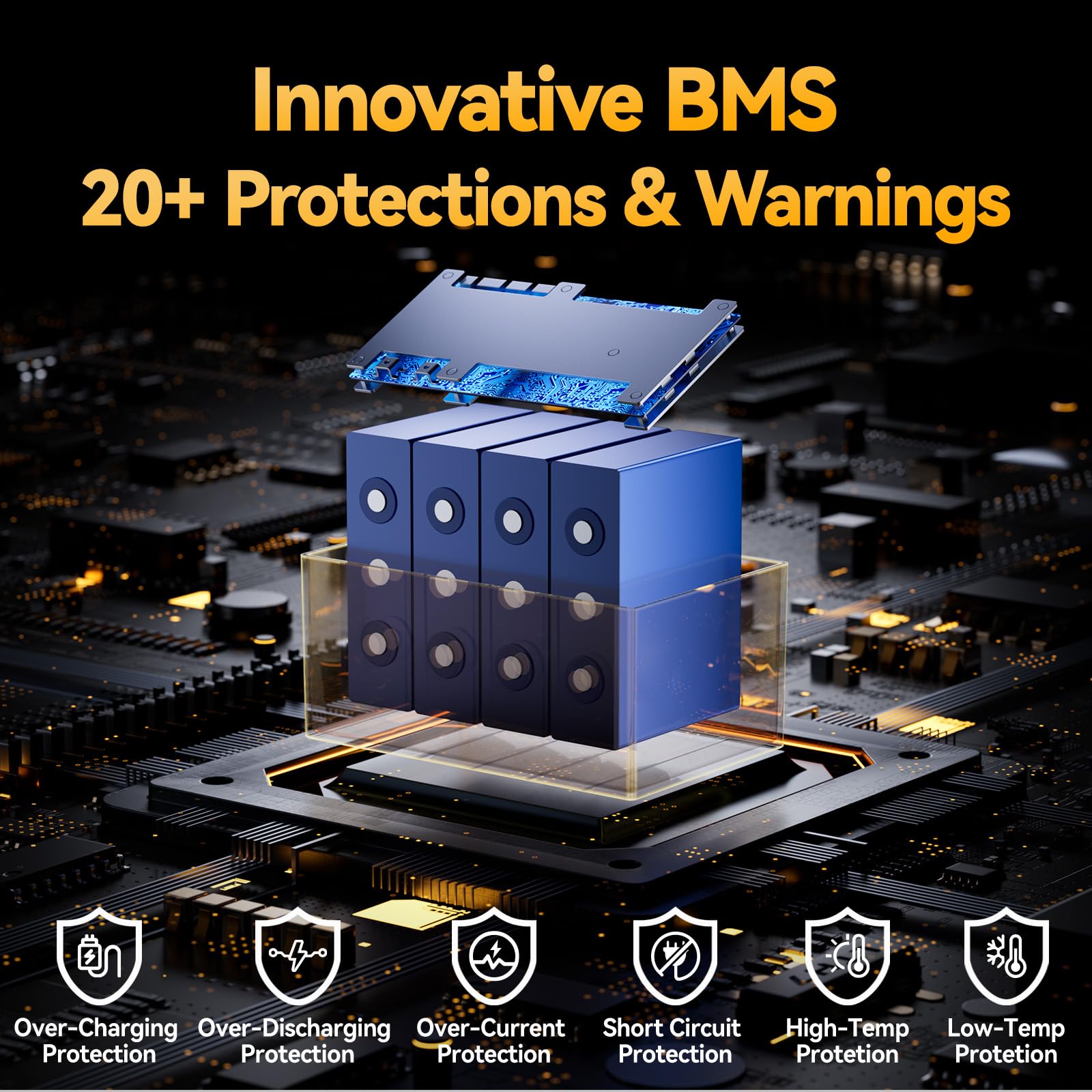 Power Queen 2Pack 12.8V 100Ah Trolling Motor Lifepo4 Battery, Low Temperature Cut-Off Function, Built-In 100A Bms, Grade A Batte