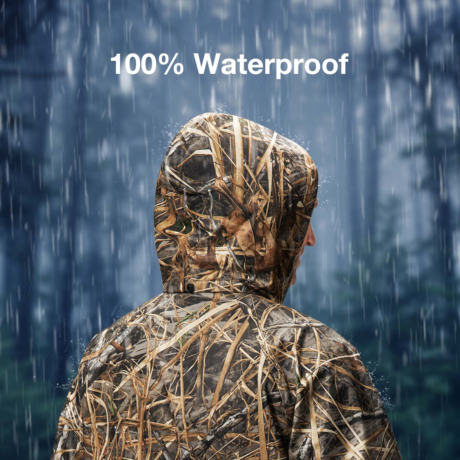 Tidewe Rain Suit, Waterproof Breathable Lightweight Rainwear (Next Camo Evos Size S)