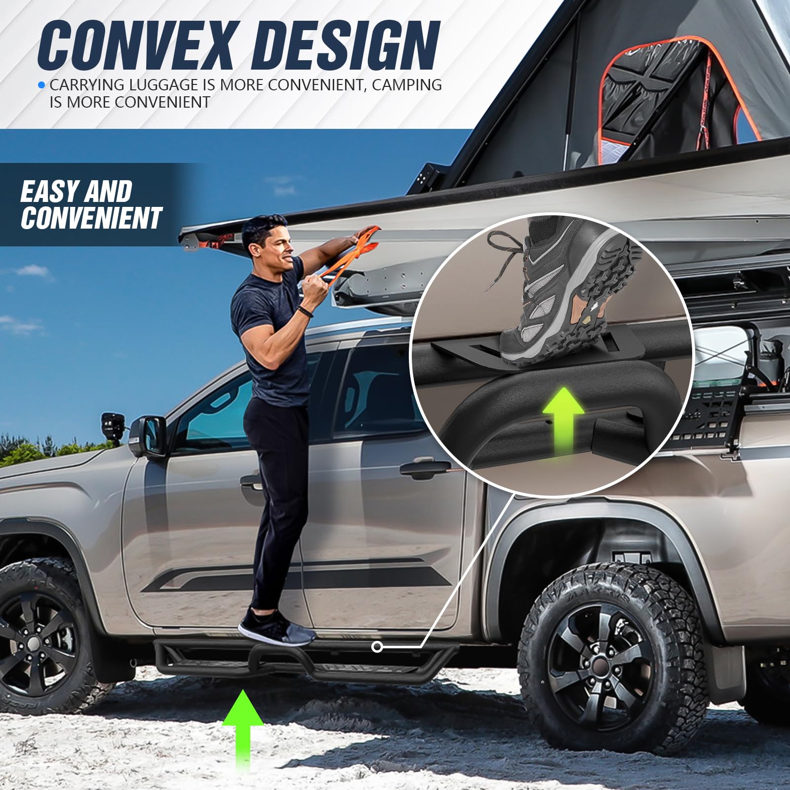 Yzona Running Boards Side Steps Compatible With 2019-2025 Chevy Silverado & Gmc Sierra 1500, 2020-2025 Chevrolet Silverado & Sie