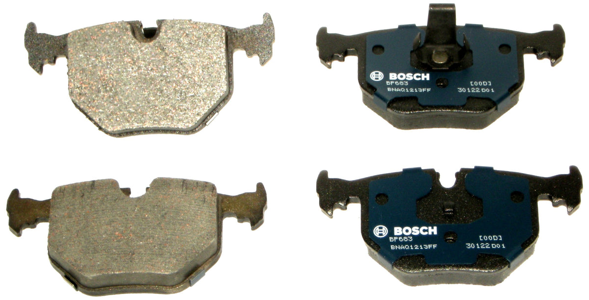 BOSCH BP683 QuietCast Premium Semi-Metallic Disc Brake Pad Set - Compatible with Select BMW 330Ci, 330i, 330xi, 525i, 525xi, 740