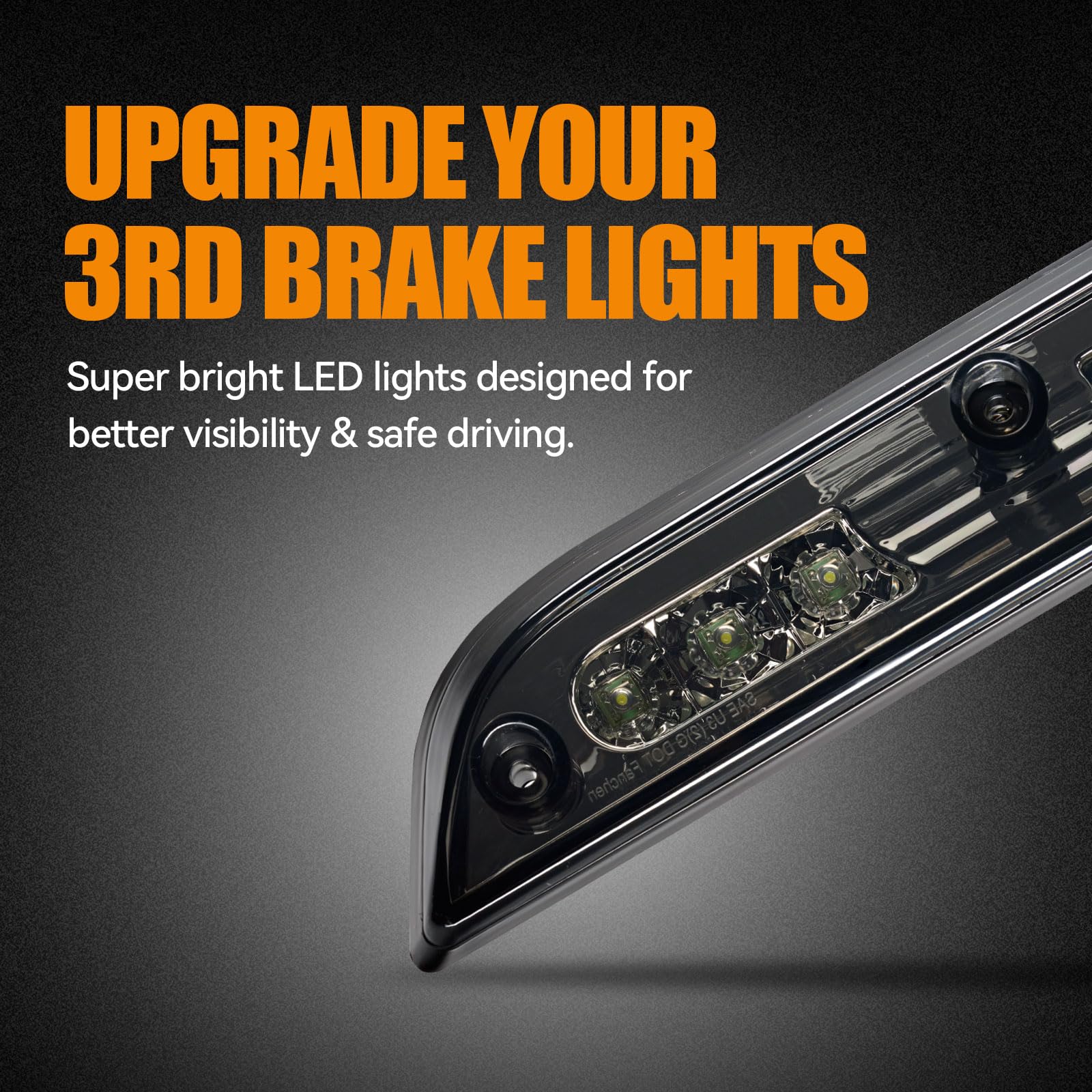 Cxdar Third 3Rd Brake Light Led For 2015-2020 Ford F150, High Mount Rear Brake Lights Assembly For 2017-2020 F250/F350/F450 Supe