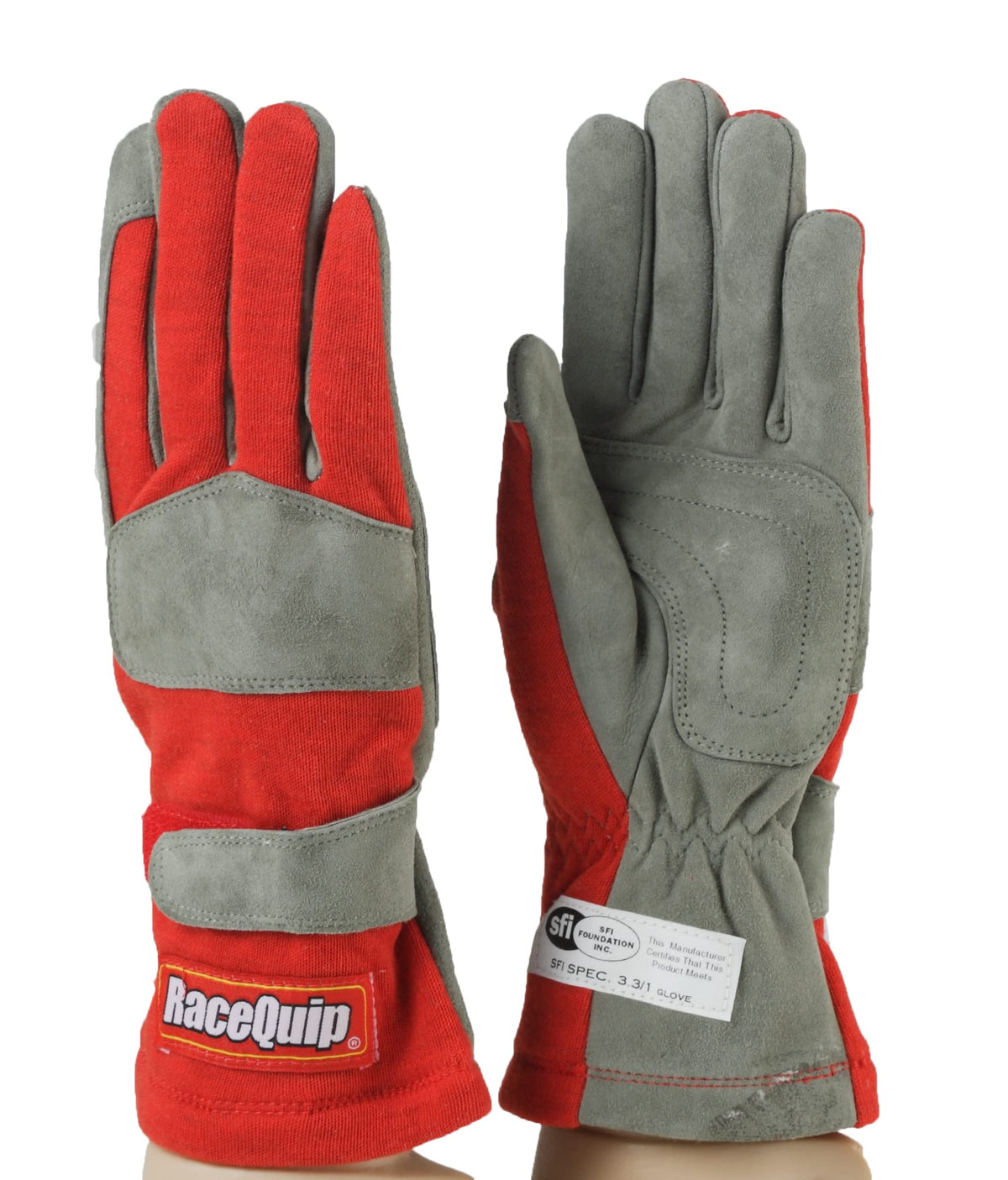Racequip Race Gloves 351 Series 1 Layer Nomex Sfi 3.3/1 Certified Red Medium 351013