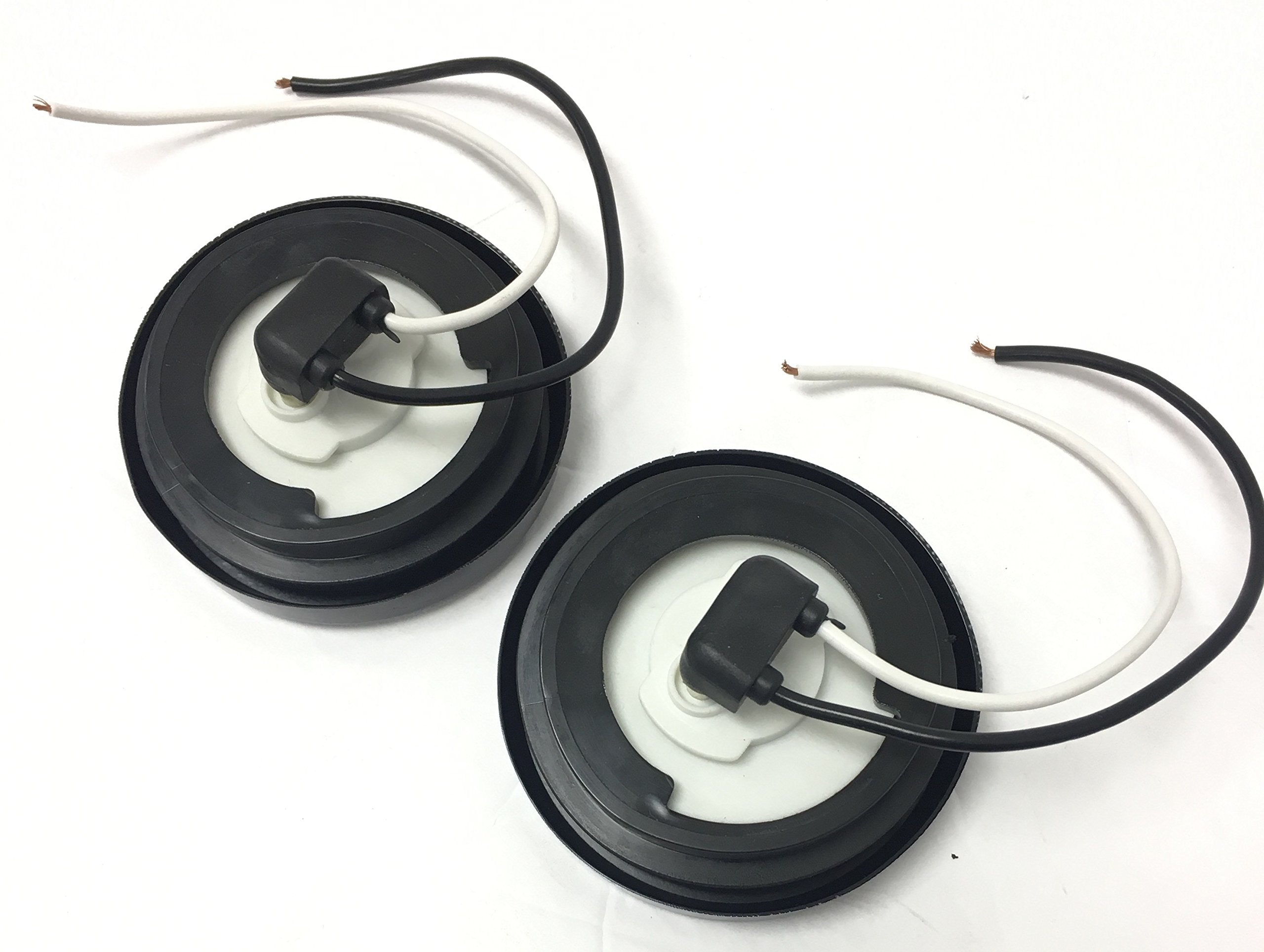 Maxxhaul 80652 2'' Led Round Clearance Side Marker Light Amber With Grommet Trailer Truck Rv,2 Pack