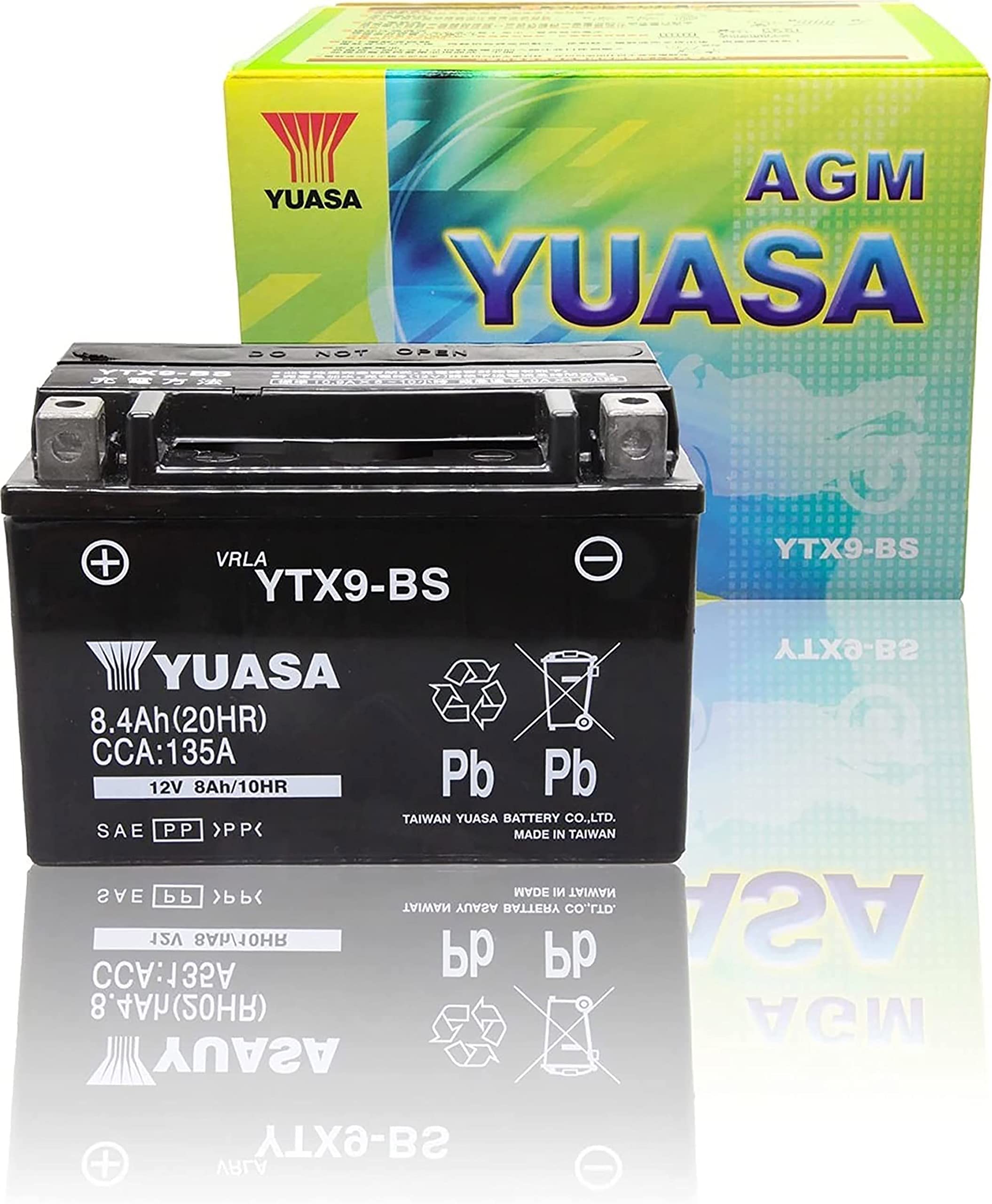Yuasa Yuam329Bs Ytx9-Bs Maintenance Free Agm Battery With Acid Pack