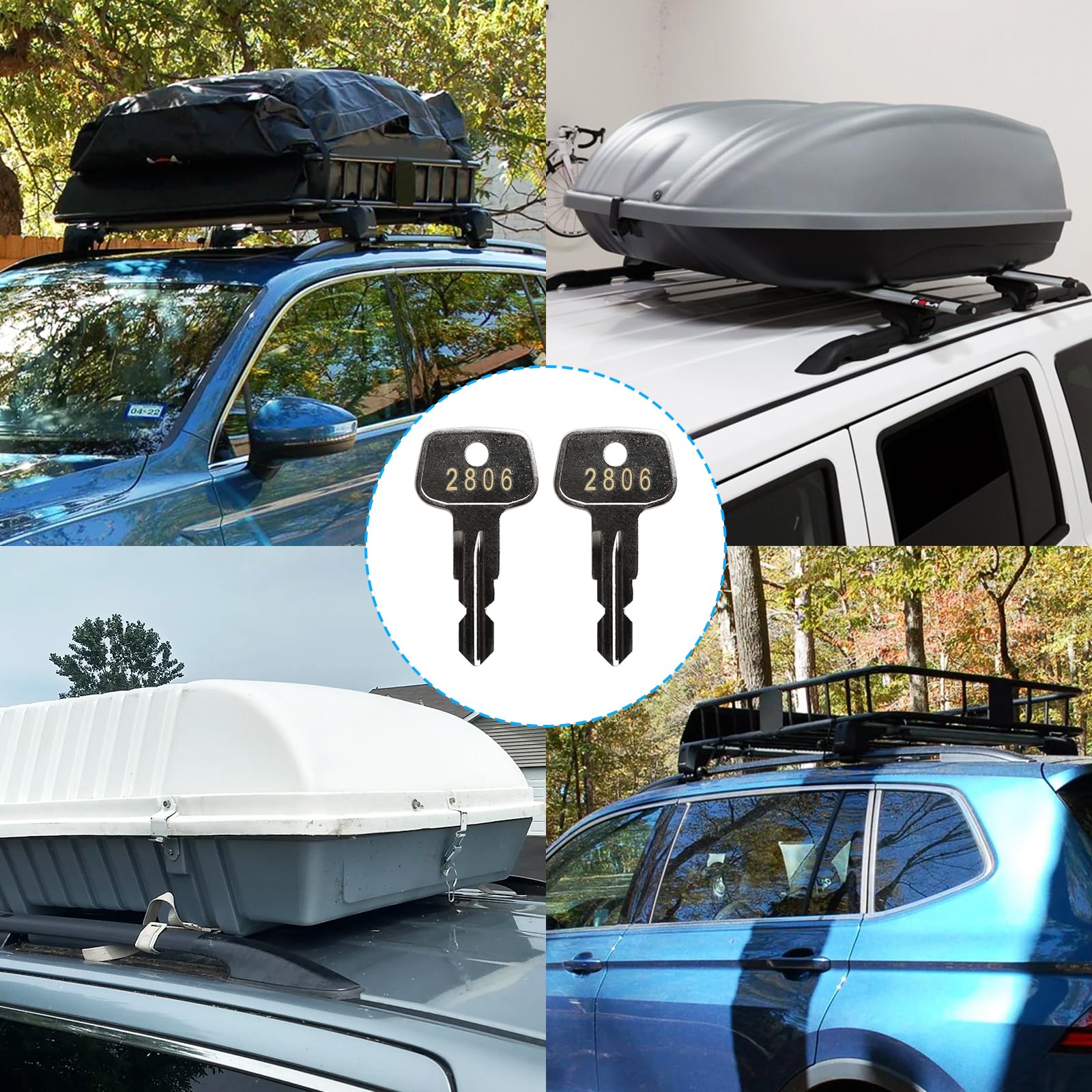 2806 X-Cargo Roof Rack Key, XCargo Luggage Roof Replacement Keys for Sears XCargo Karrite Sport Rack Carriers,Karrite Ski Bike x