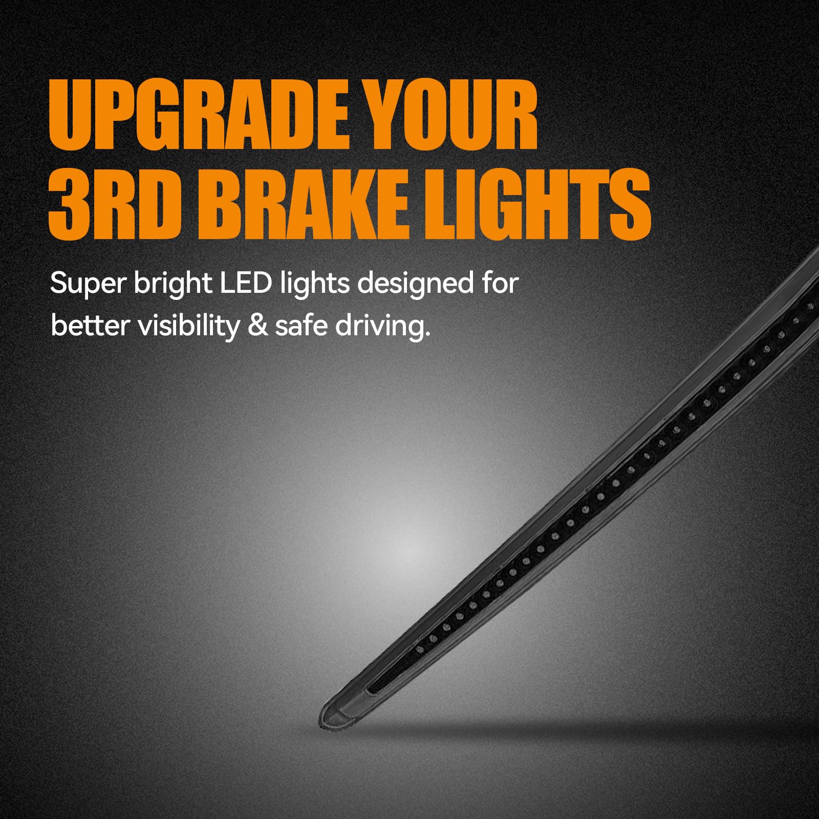 Cxdar Third 3Rd Brake Light Led For 2006-2011 Cadillac Dts, High Mount Rear Brake Lights Assembly For 06-11 Cadillac Dts, Waterp