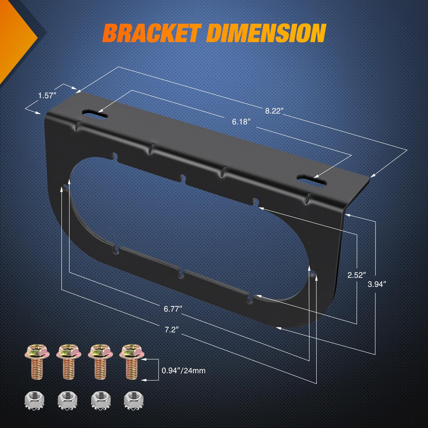 Nilight 6Inch Oval Trailer Tail Light 2Pcs Red Brake Stop Turn White Reverse Back Up Lights With Flush Mount Grommets Plugs Moun