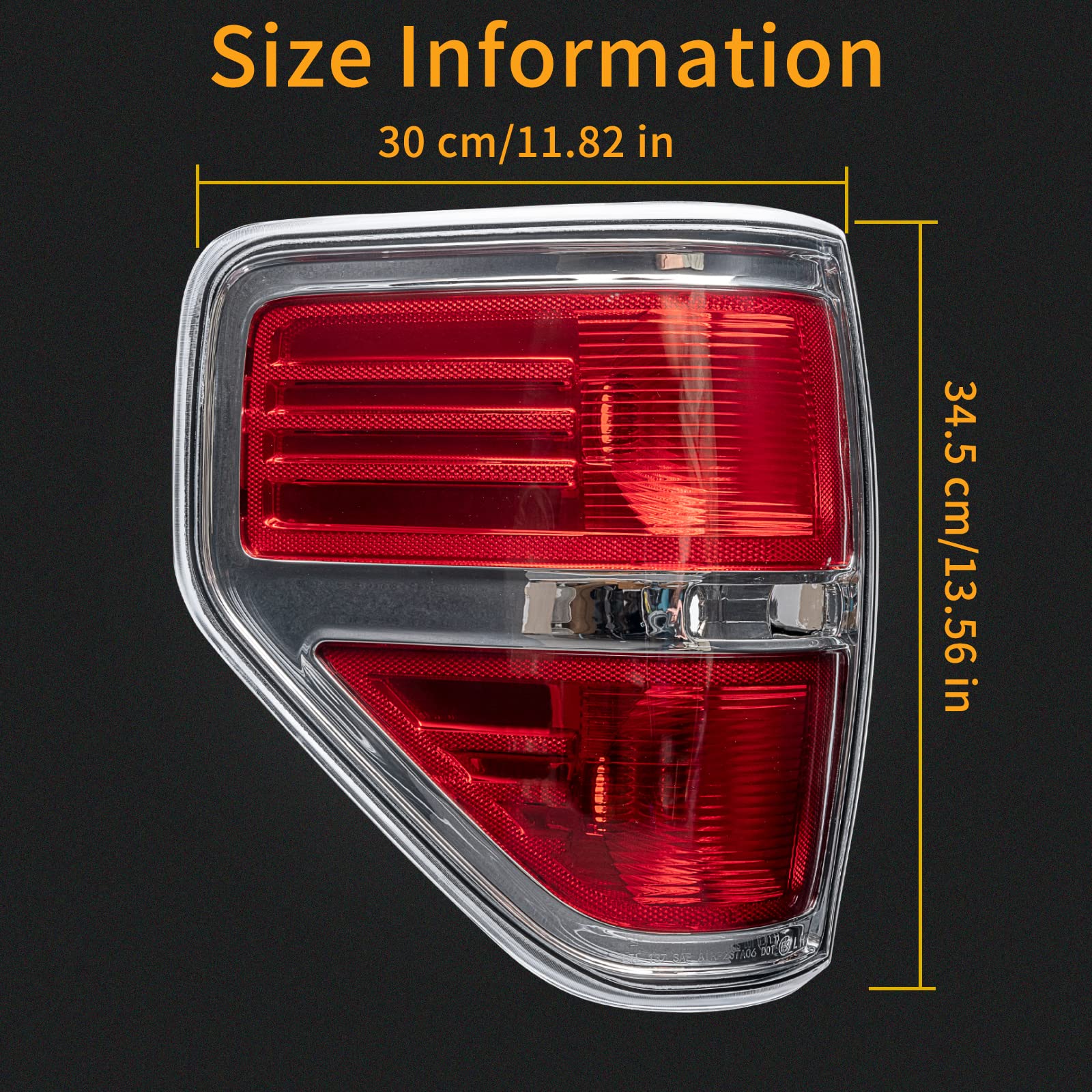 Passenger And Driver Side Rear Tail Light Assembly Compatible With 2009-2014 Ford F150 F-150 Styleside Replace# Bl3Z13404Ab Bl3Z