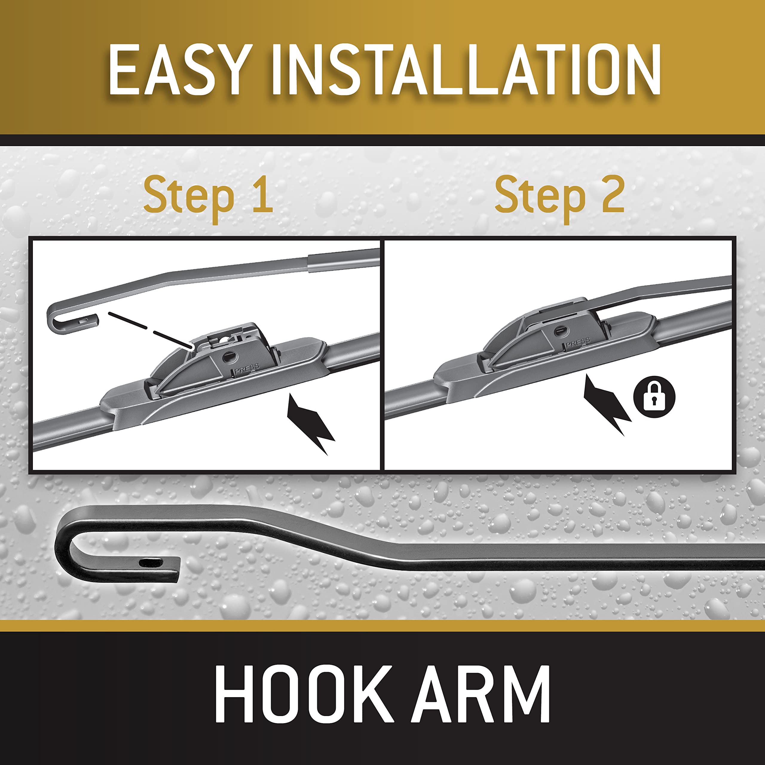 Trico Gold™ (18-2220) 22 & 20 Inch Pack Of 2 Automotive Replacement Windshield Wiper Blades For My Car Super Premium All Weather Beam Blade For Select Vehicle Models