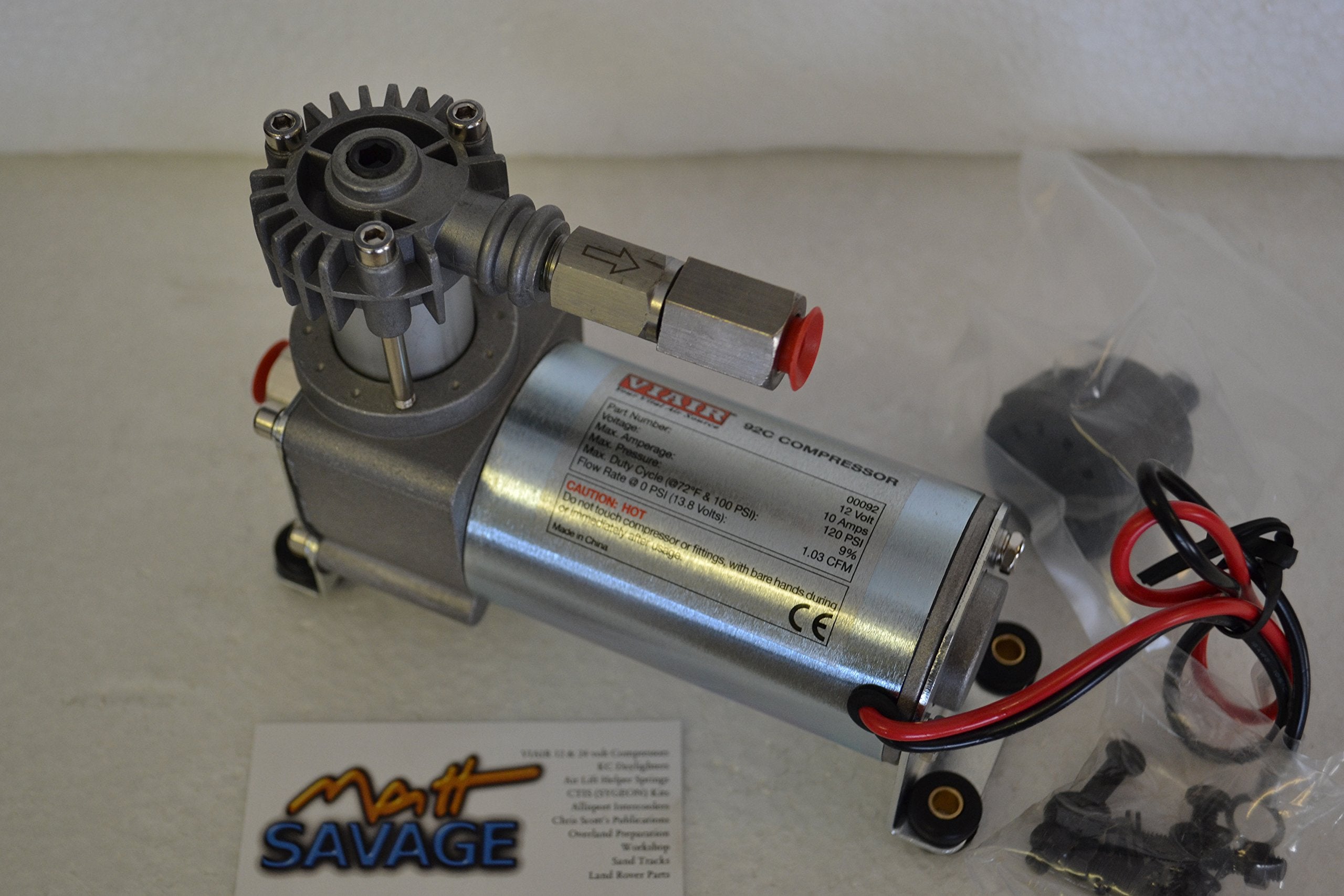 92C Compressor Kit W/ External Check Valve & Intake Filter (12V, 9% Duty, Sealed)