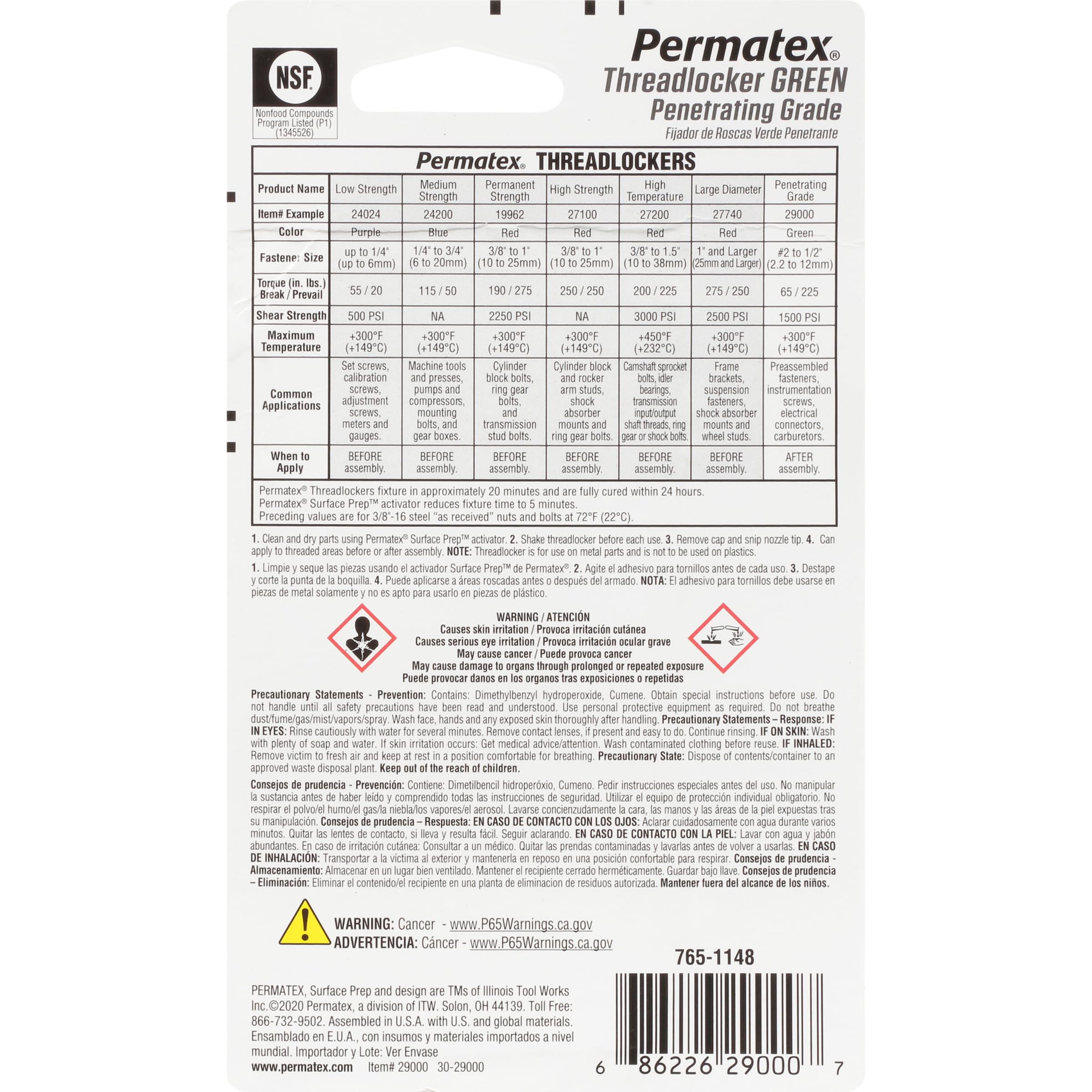 Permatex Threadlocker 6 Ml Green