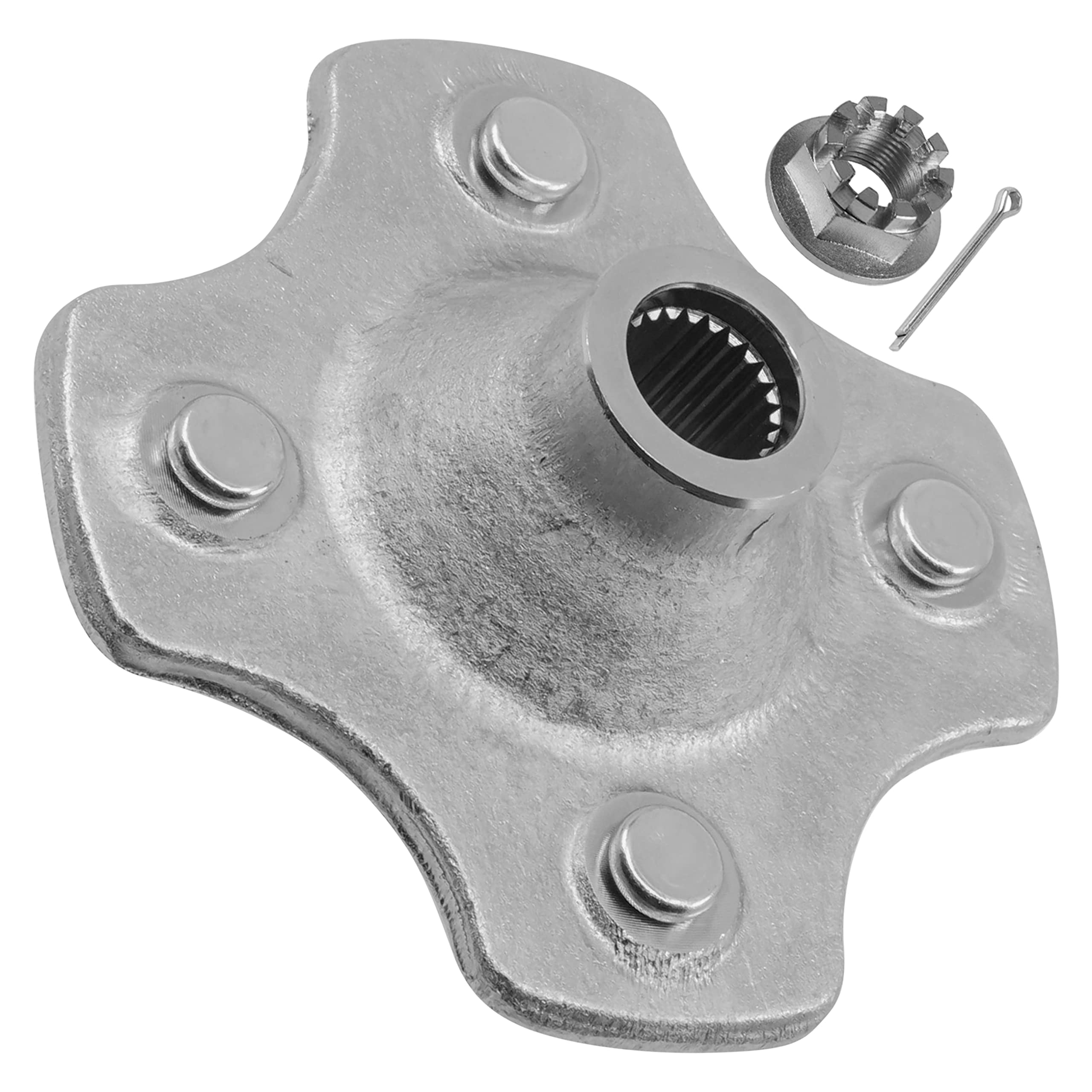 Caltric Rear Axle Wheel Hub with Nut Compatible with Honda Fourtrax 300 TRX300FW & TRX300 2x4 4x4 1988-1992 / Fourtrax 200 TRX20