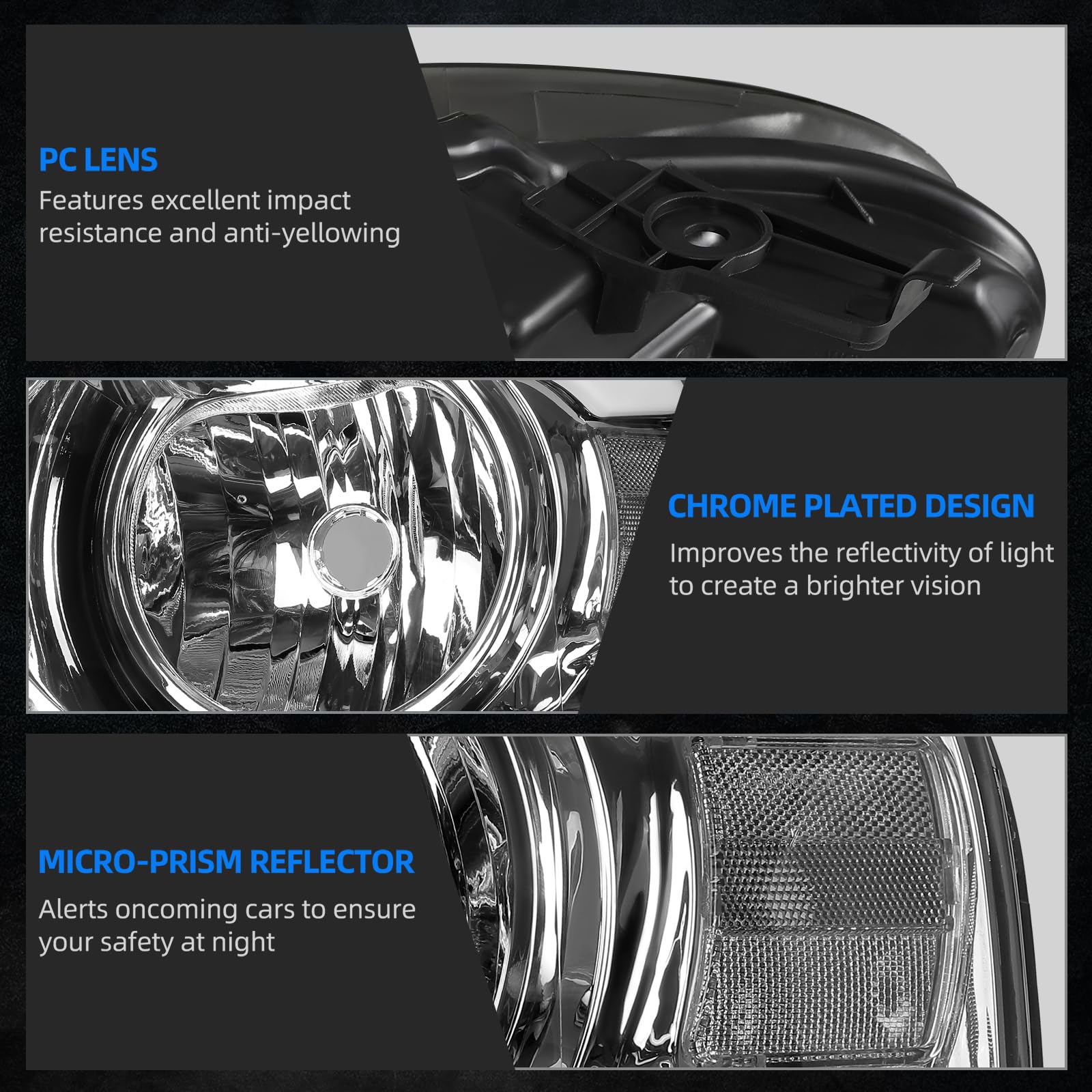 Autosaver88 Switchback Led Tube Headlights Assembly Compatible With 04 05 06 07 08 Ford F150 F-150 Drl Headlamp Replacement Pair