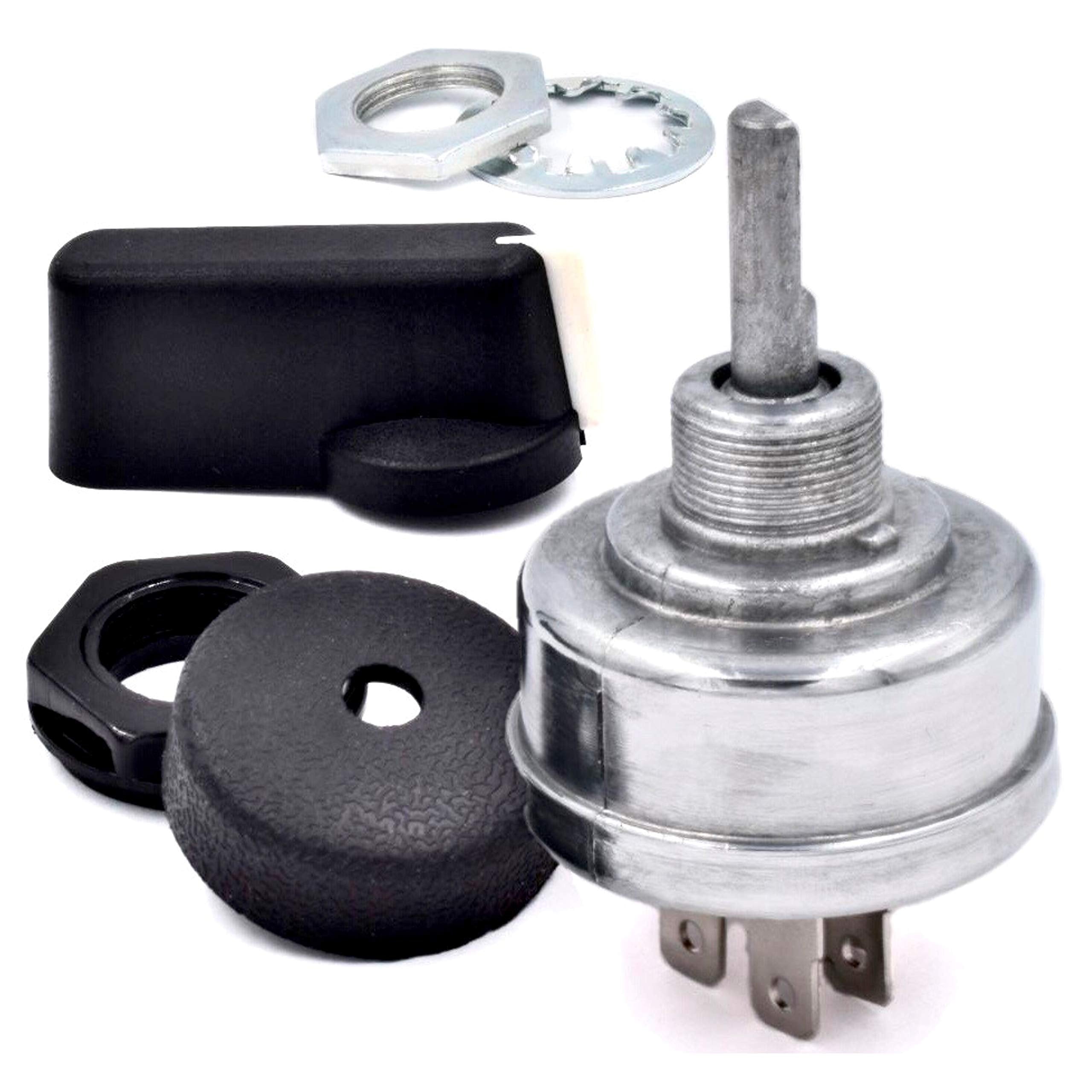 HD Switch Starter Ignition Switch, 4 Position, Replaces Miller Welder 217680 & 207073 Includes Handle Lever & Dust Shield Gromme