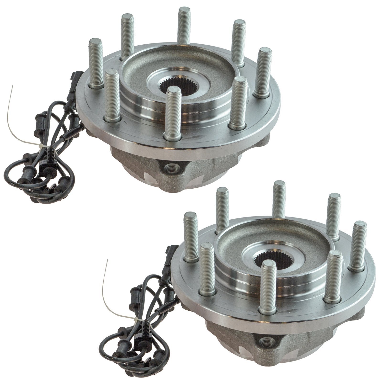 Trq Front Wheel Hub Bearings Assembly Set Compatible With 2012-2013 Ram 2500 2012-2014 3500