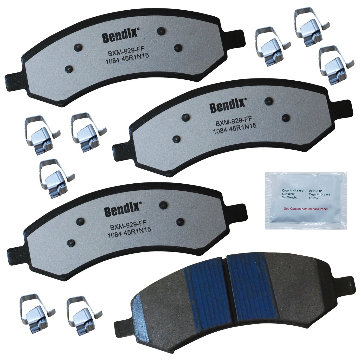 Bendix Fleet Metlok Mkd1084Fm Semi-Metallic Front Brake Pads For Select Models Chrysler Aspen, Dodge Dakota, Durango, Ram 1500,