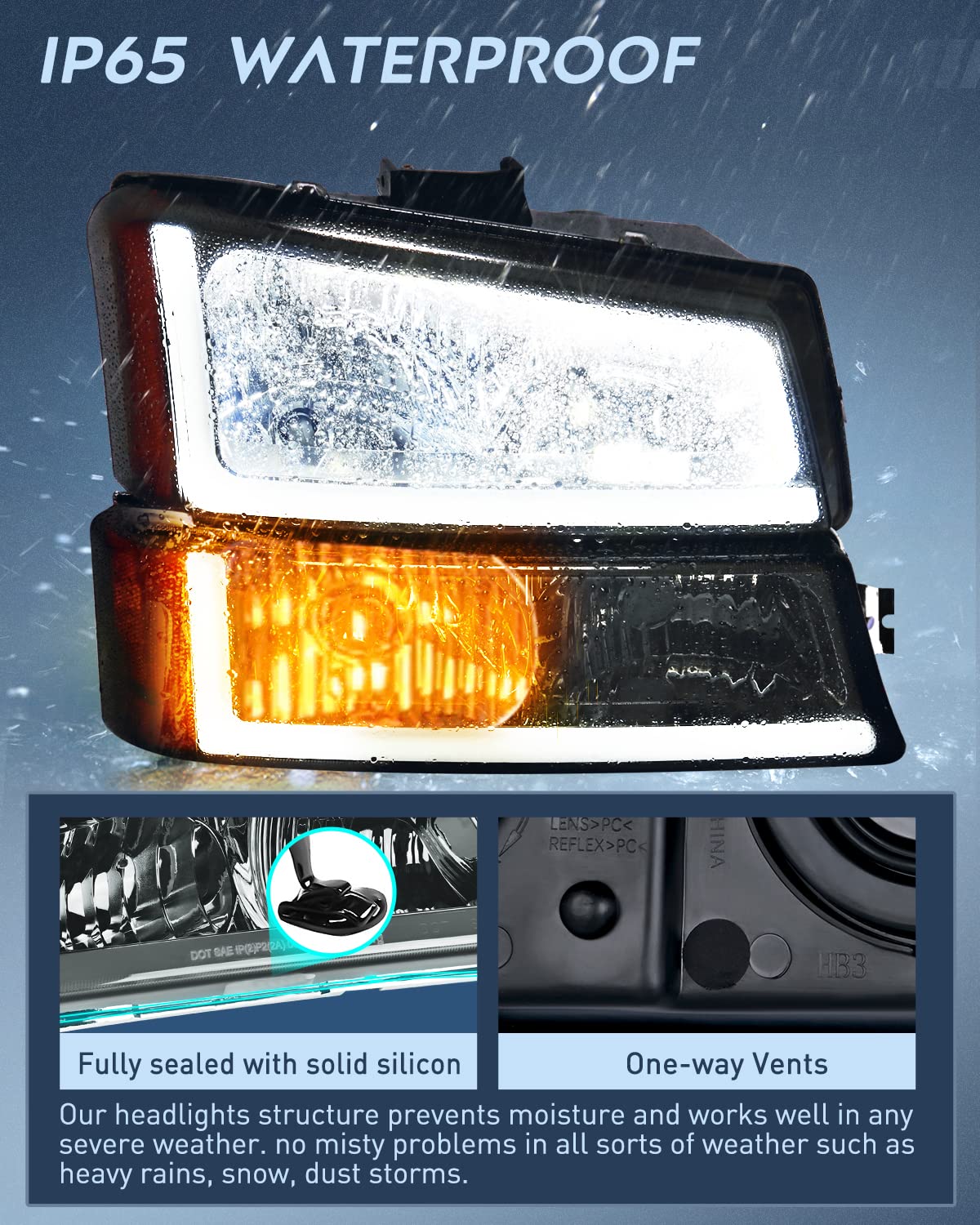 Nilight Headlights Assembly For 03 04 05 06 Chevy Silverado Avalanche 1500 2500 3500/07 Chevrolet Silverado Classic Headlamp, Sm