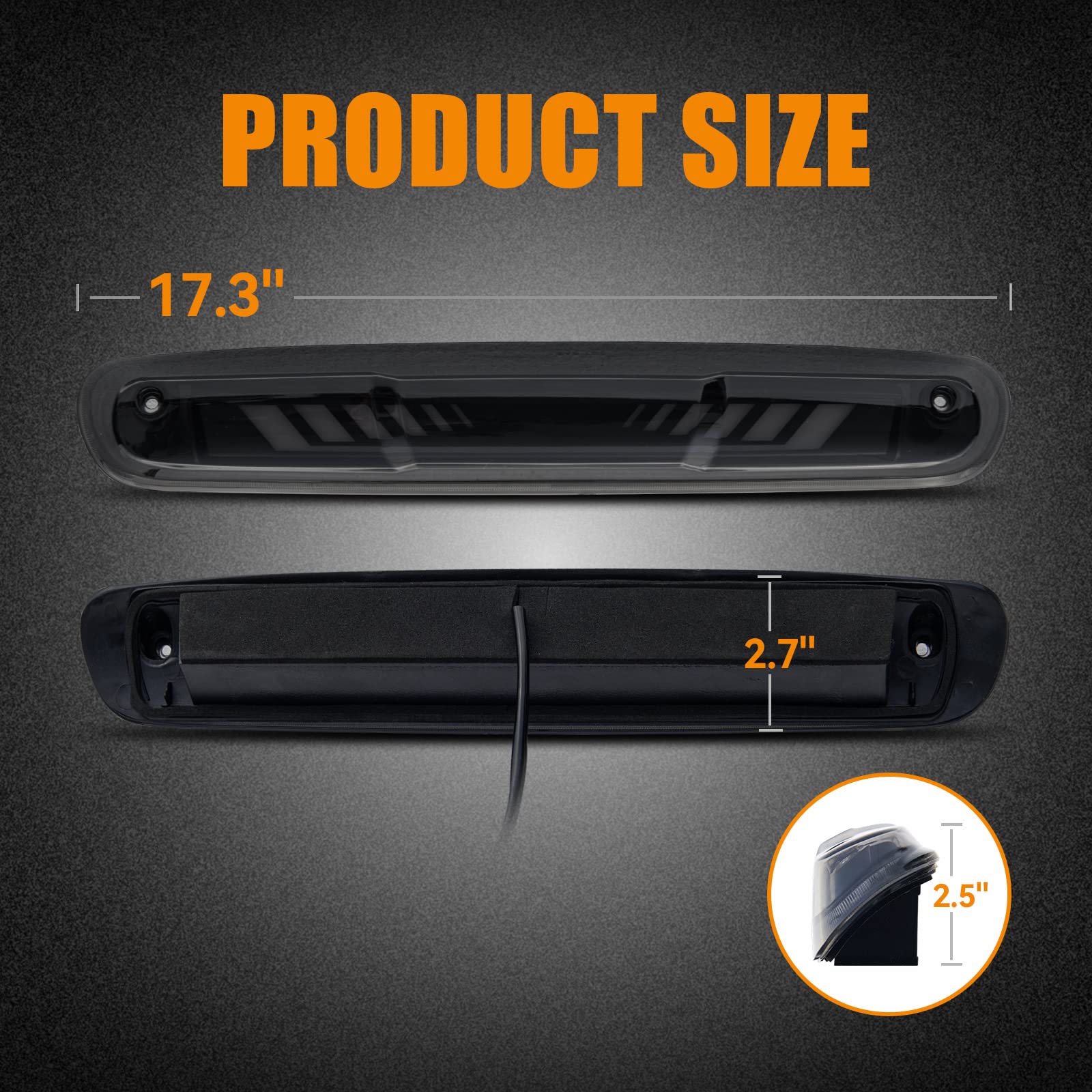 Cxdar Third 3Rd Brake Light Led For 2007-2013 Chevy Silverado/Gmc Sierra 1500 2500Hd 3500Hd High Mount Rear Brake Lights Assembl