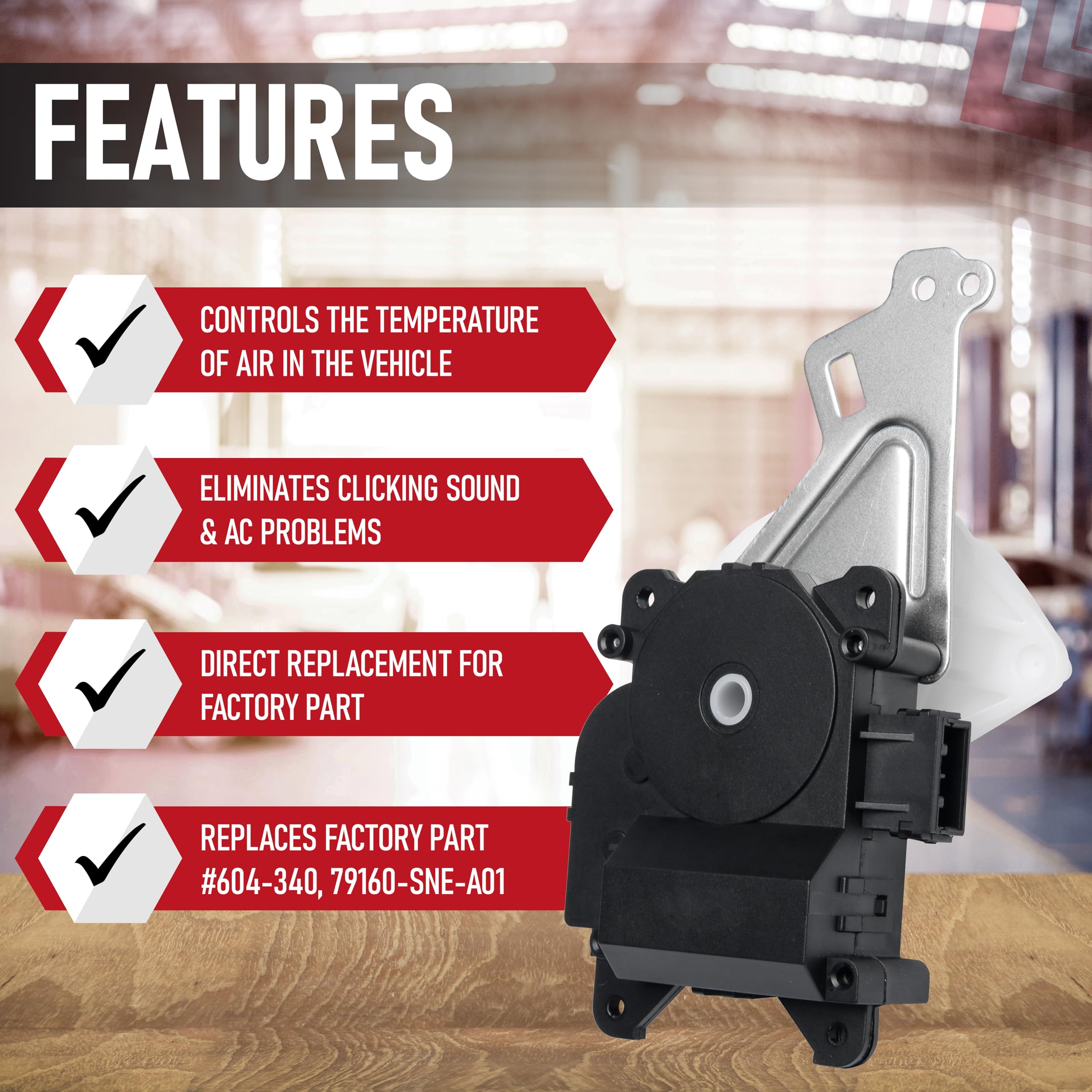 Hvac Air Blend Door Actuator Heater Replacement By Aa Ignition - Compatible With Honda Vehicles - 2007-2011 Cr-V - Replaces 604-