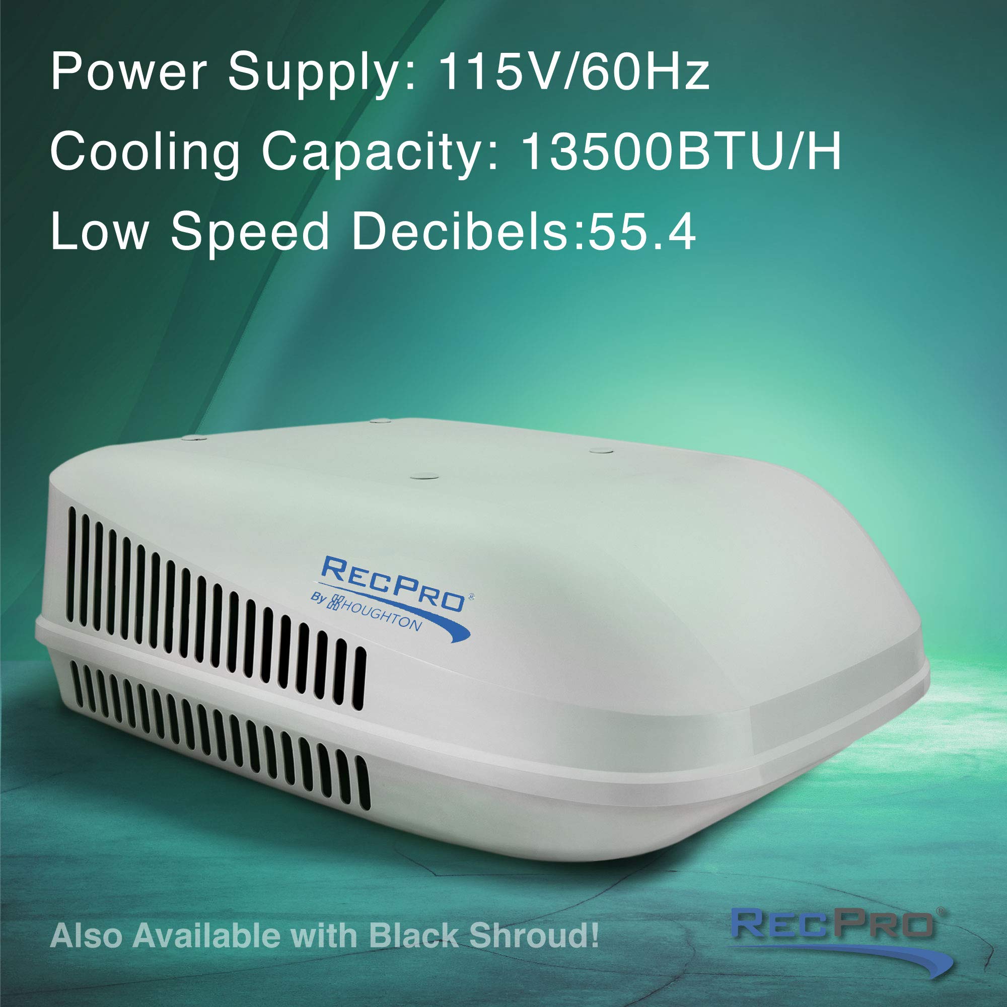 Recpro Rv Air Conditioner 15K Ducted Or Non-Ducted | Quiet Ac | 110-120V | Heat Pump And Cooling | Easy Install | All-In-One Unit | For Camper, Fifth Wheel, Food Trucks (Ducted, White)