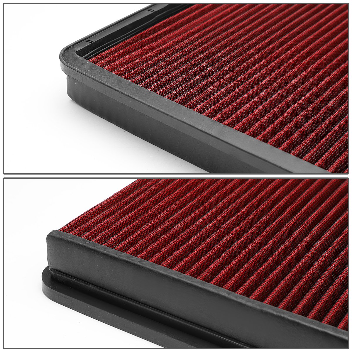 Dna Motoring Afpn-140-Rd Clean Air Washable Drop In Panel Air Filter [Compatible With 09-17 F-150/09-16 F-250 F-350/09-15 F-450/