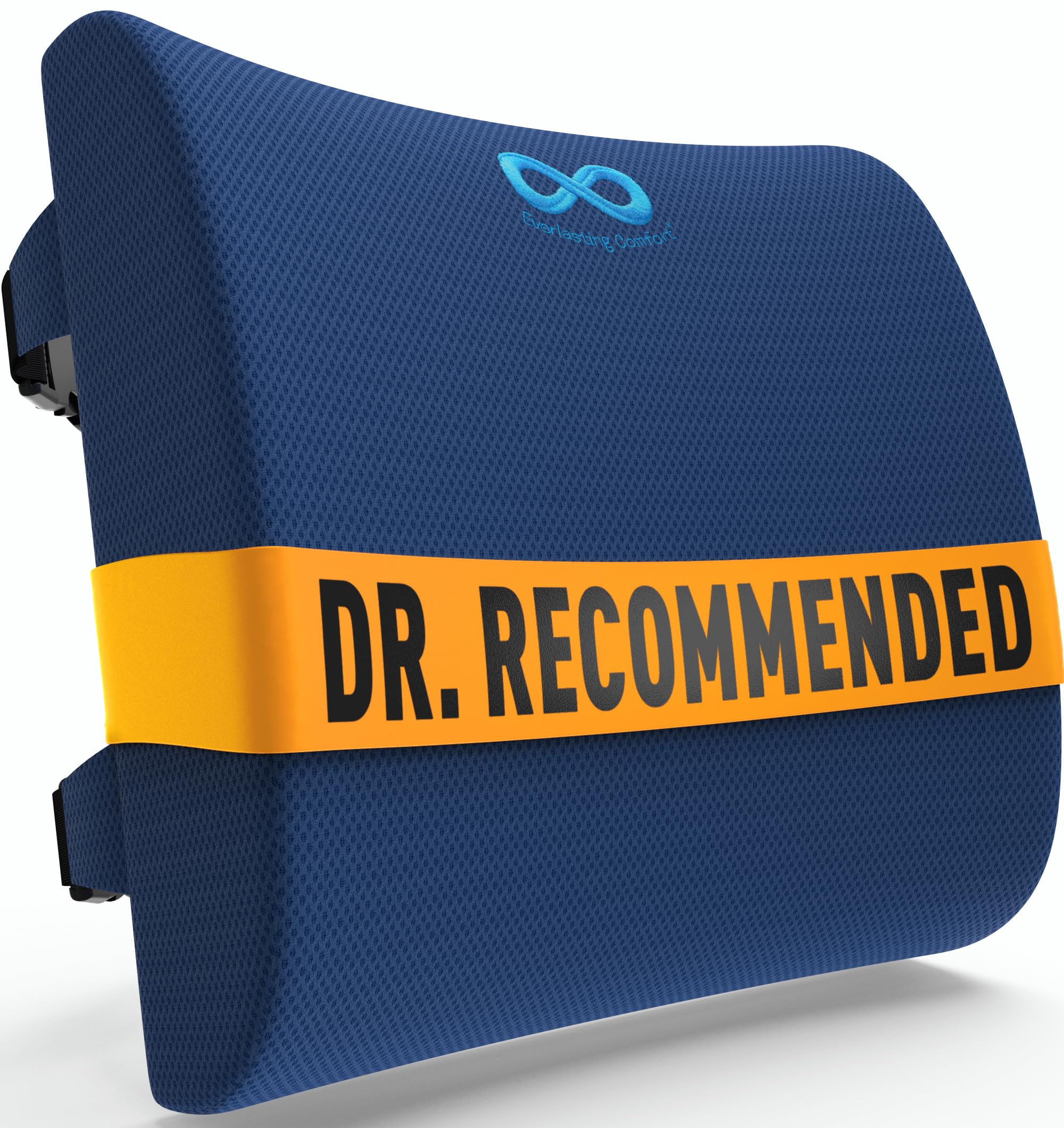 Everlasting Comfort Lumbar Support Pillow For Office Chair - Memory Foam Back Cushion For Chair, Car, Couch - Lumbar Pillow Prom