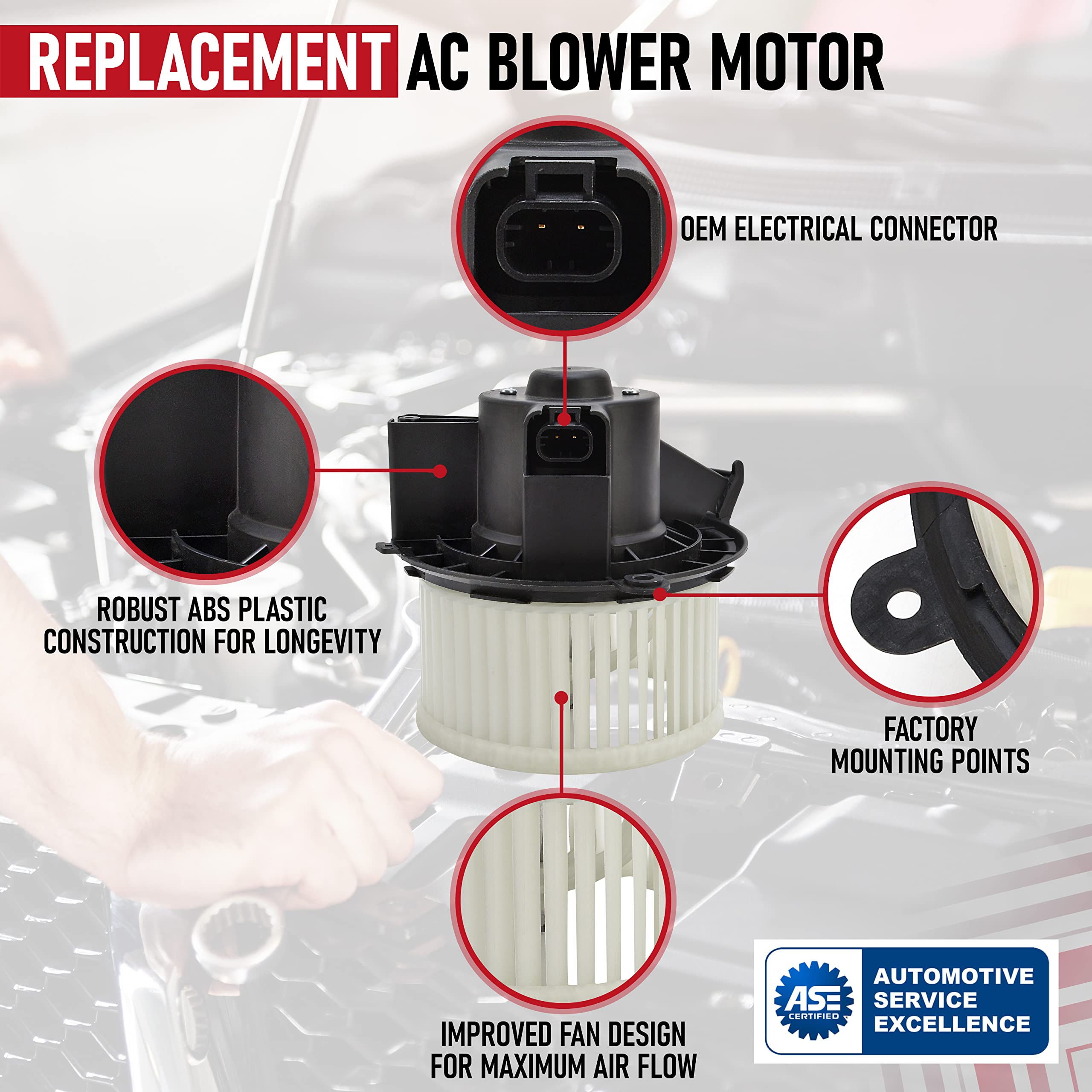 Ac Heater Blower Motor With Fan - Compatible With Buick, Chevy, Gmc & Saturn Vehicles - Enclave, Silverado, Silverado 3500 Hd, T