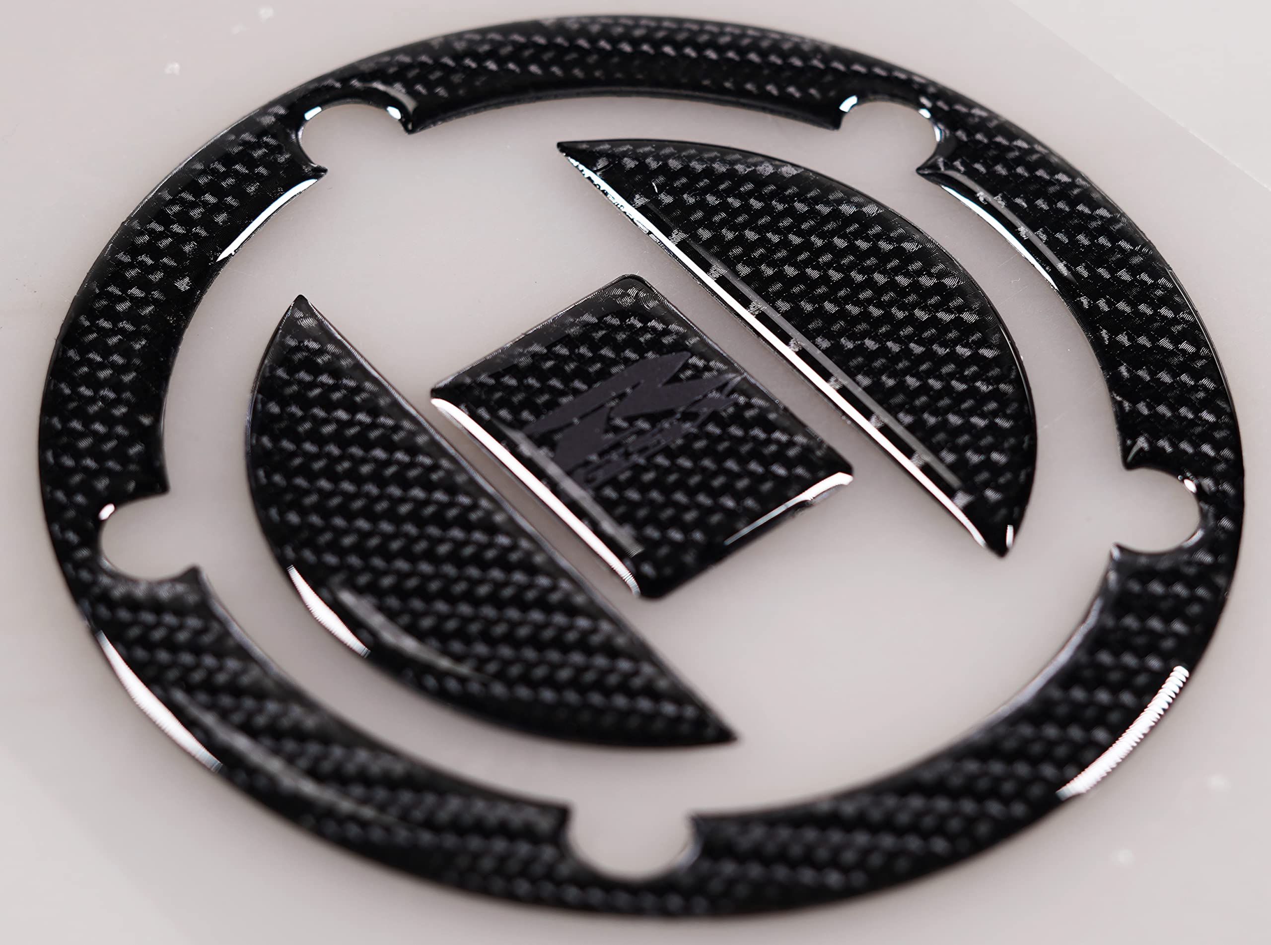 Revsostar Real Carbon Fibre Gas Cap, Tank Pad,Triple Tree Front End Upper, Top Clamp Decal Stickers, Tank Pad, Tank Protector For Gsxr 600 Gsxr 750 Gsxr 1000 K6 K7 K8 K9 L1 2006-2017(Grey)