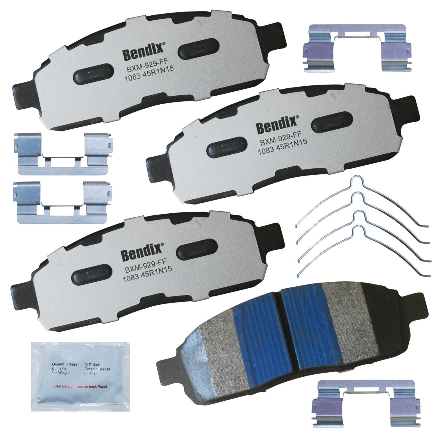 Bendix Fleet Metlok Mkd1083Fm Semi-Metallic Front Brake Pads For Ford F-150 2009-2004, Lobo 2005-2004