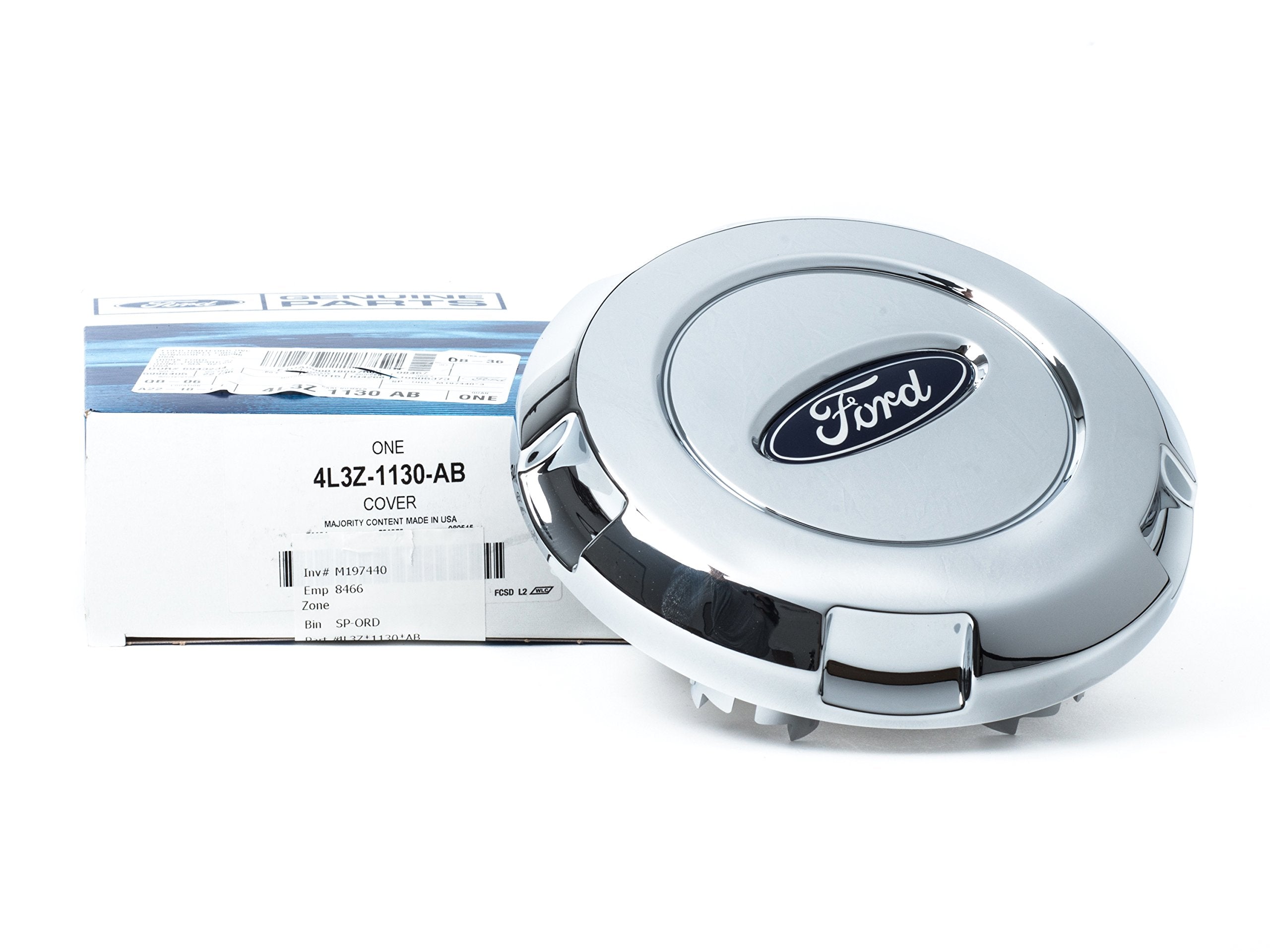 Ford Genuine Center Cap 4L3Z-1130-AB, Metal, Silver