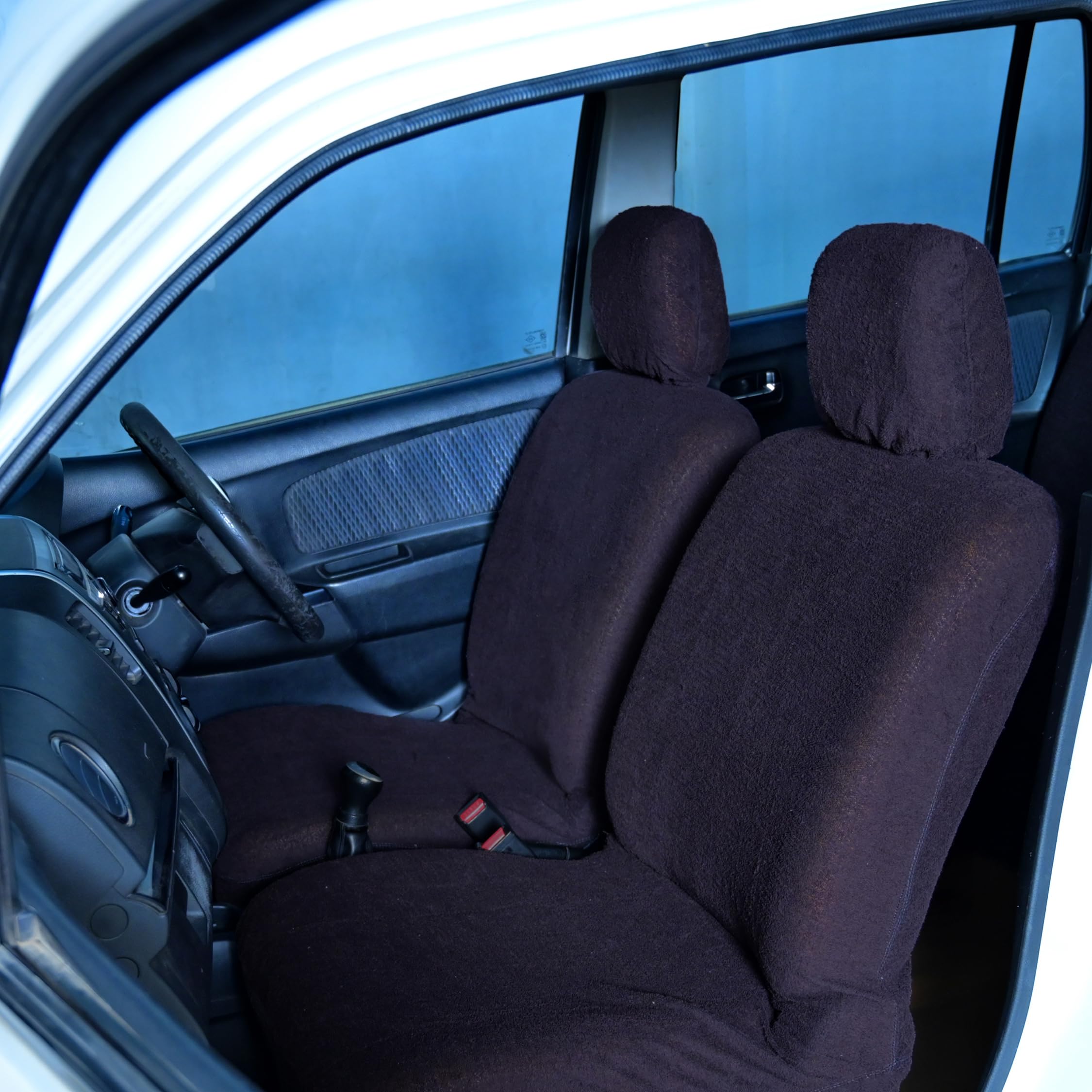 Atist Cotton Car Seat Cover for Maruti Suzuki Swift Dzire (5 Seater)(All Detachable Headrest) (Brown)