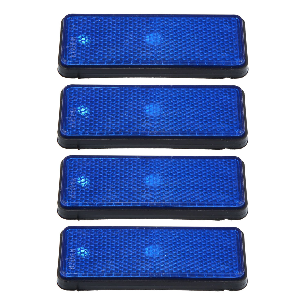 X Autohaux 4 Pcs Universal Rectangle Shape Reflector For Motorcycle Garbage Cans Car Trailer Truck And Bike Blue